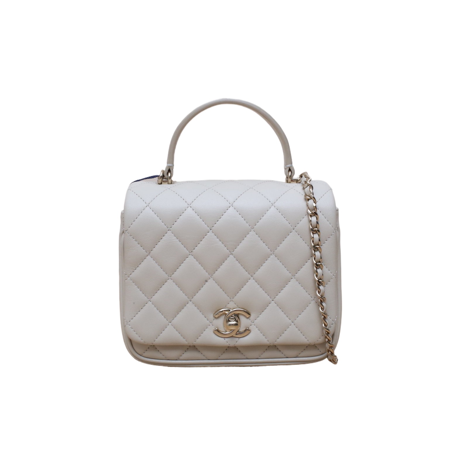 Chanel Classic Flap 16cm in Beige Leather