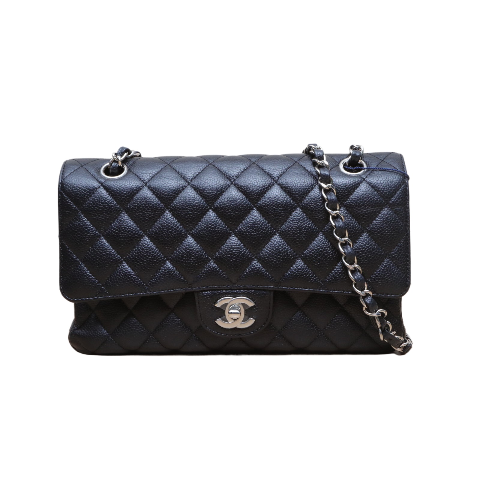 Chanel CF Flap Bag Medium 25.5cm in Black Caviar Leather