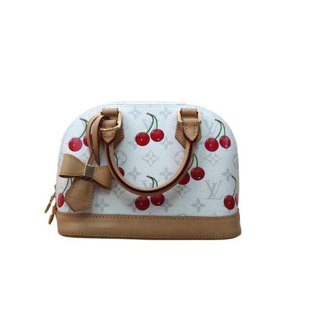 Louis Vuitton x Takashi Murakami ALMA BB 23.5cm in White PVC