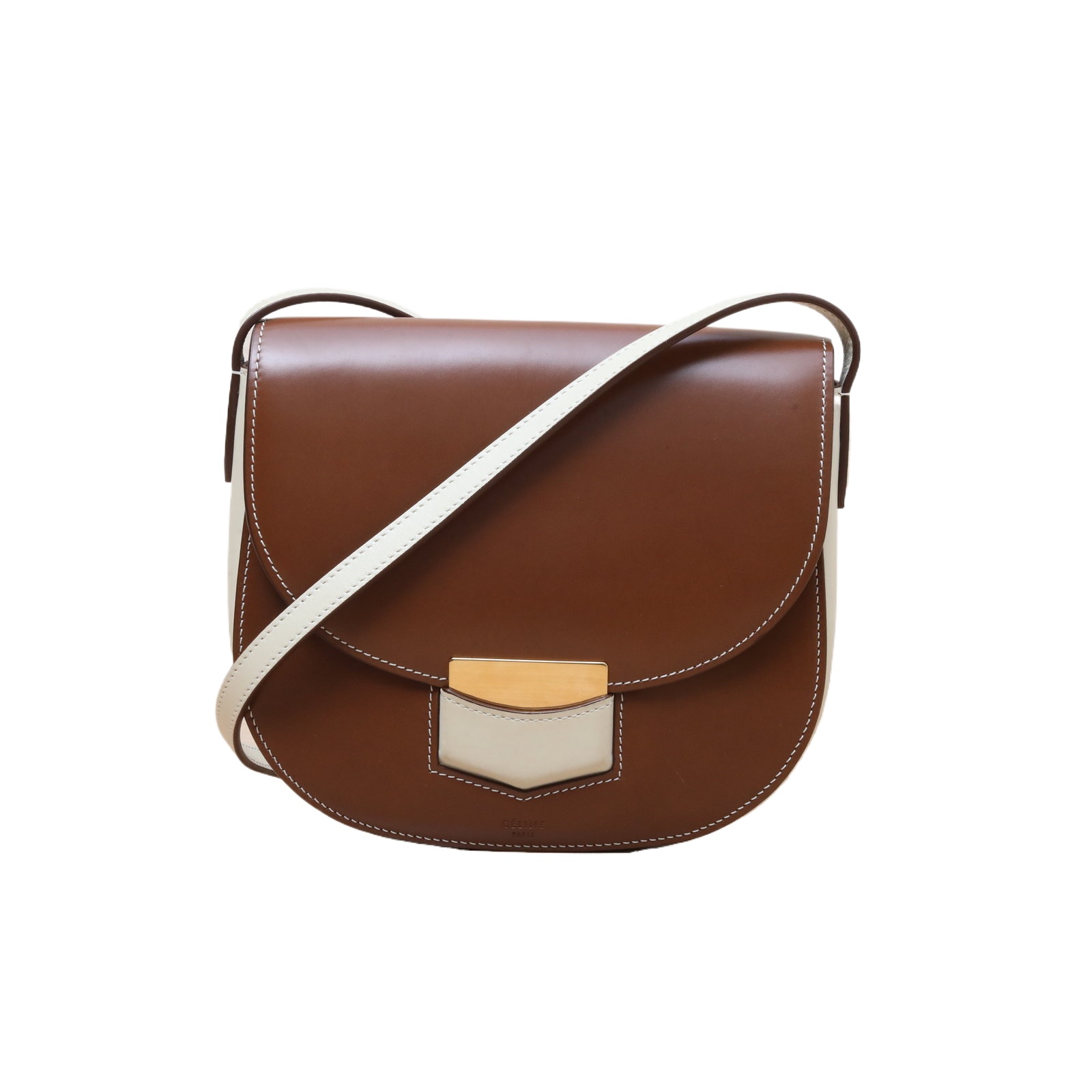 CELINE TROTTEUR Saddle Bag Small in Multicolor Leather