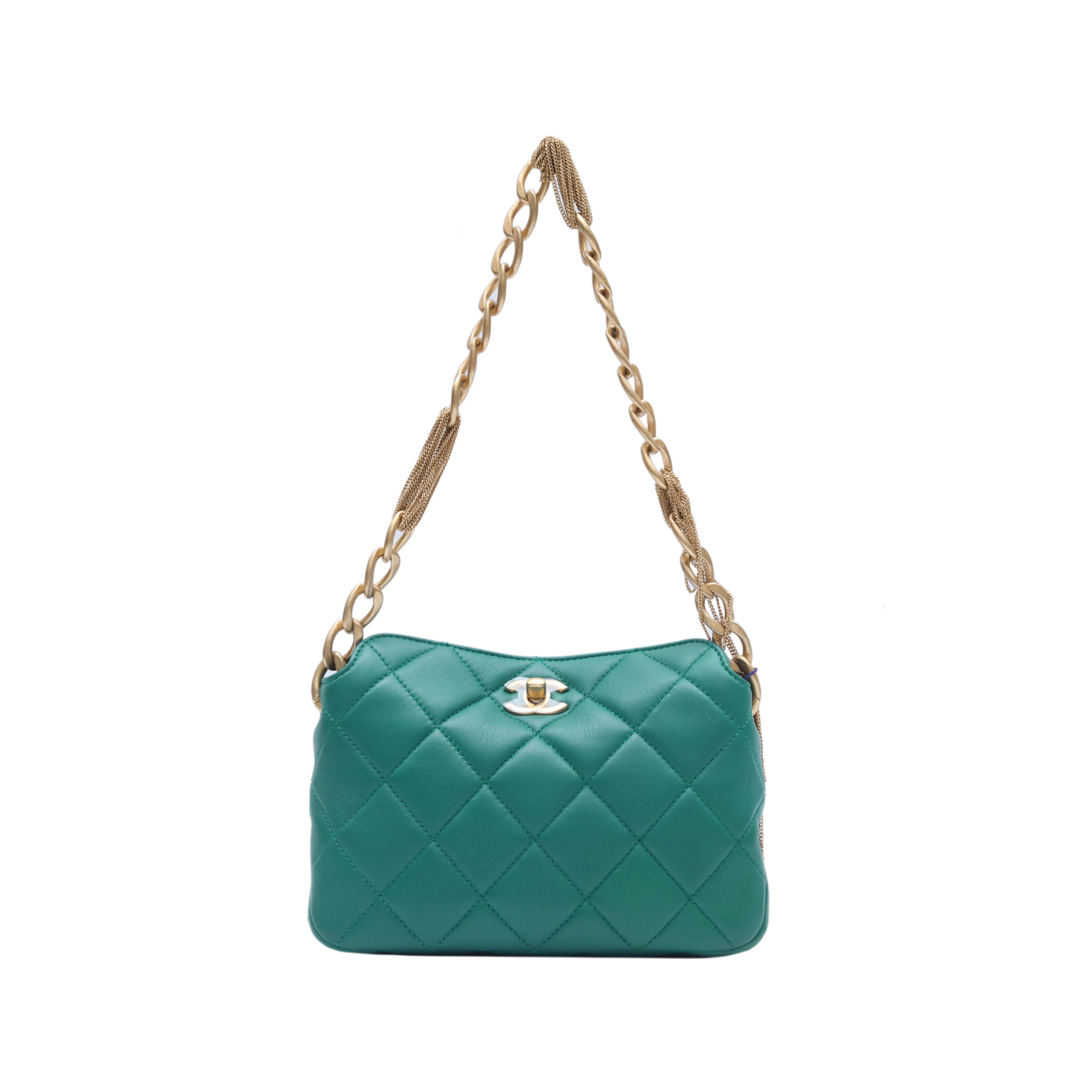 CHANEL 23A Tote Bag Green Leather