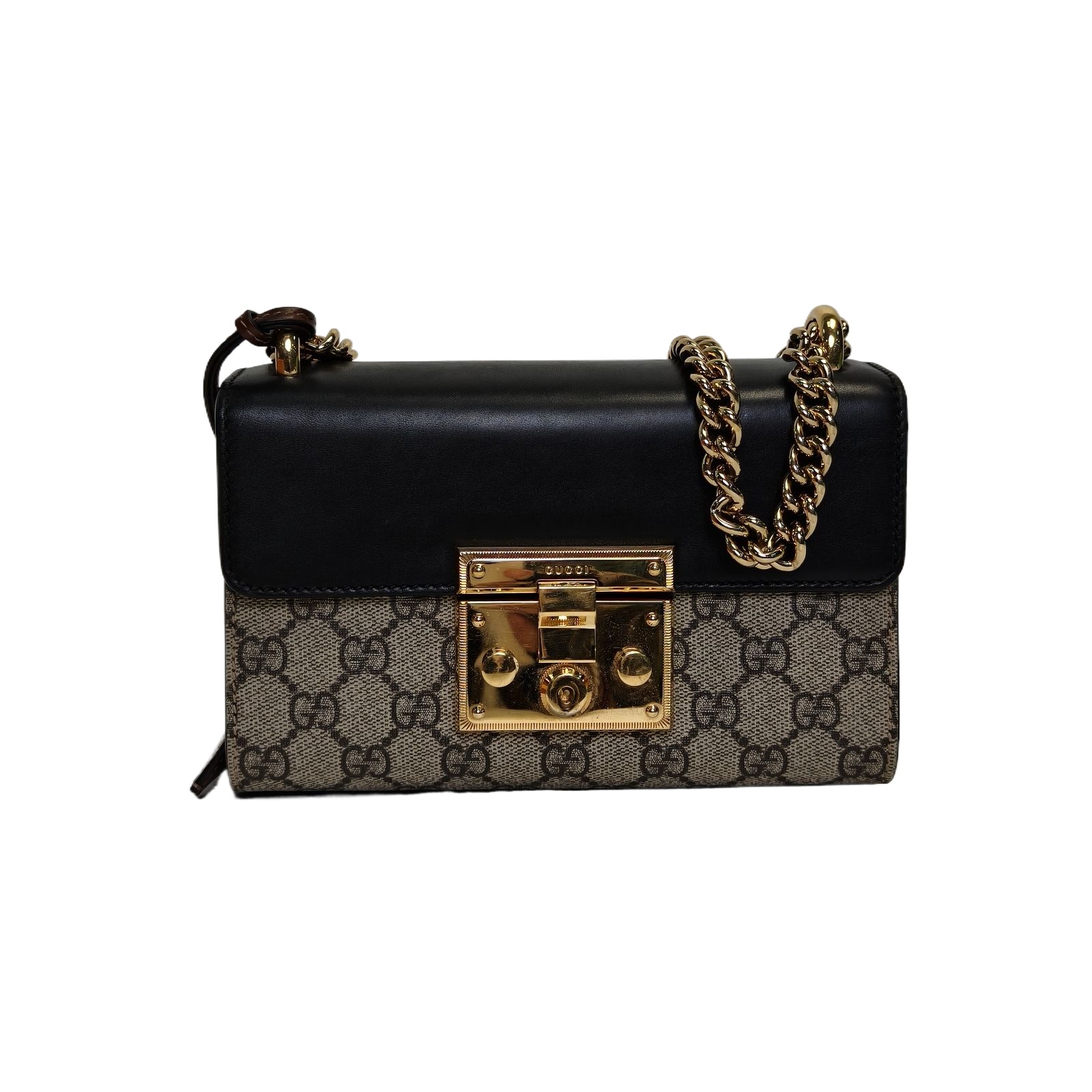 Gucci Padlock Small 20.5cm in Black Leather&PVC