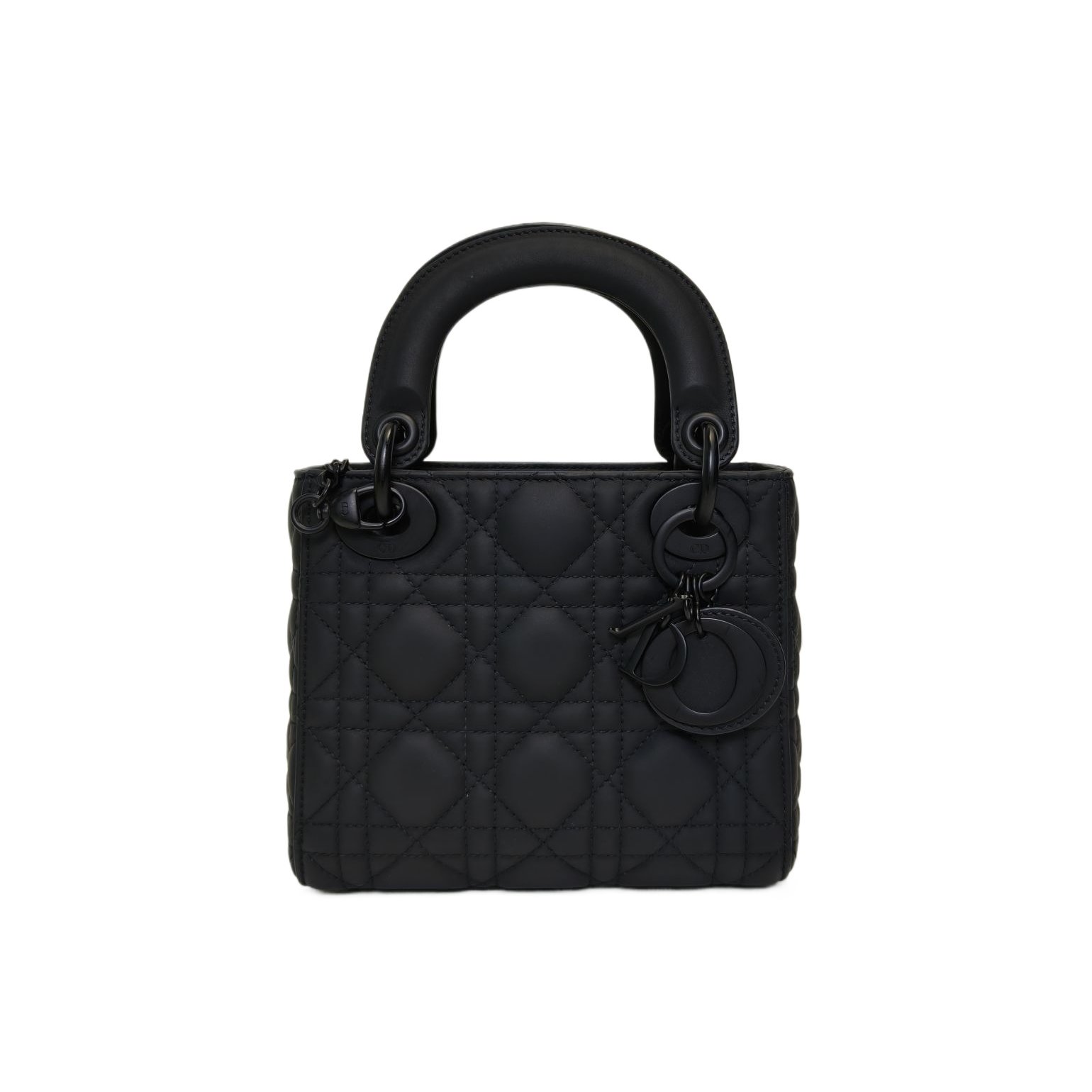 DIOR Lady Dior 3-Grid in Black Leather