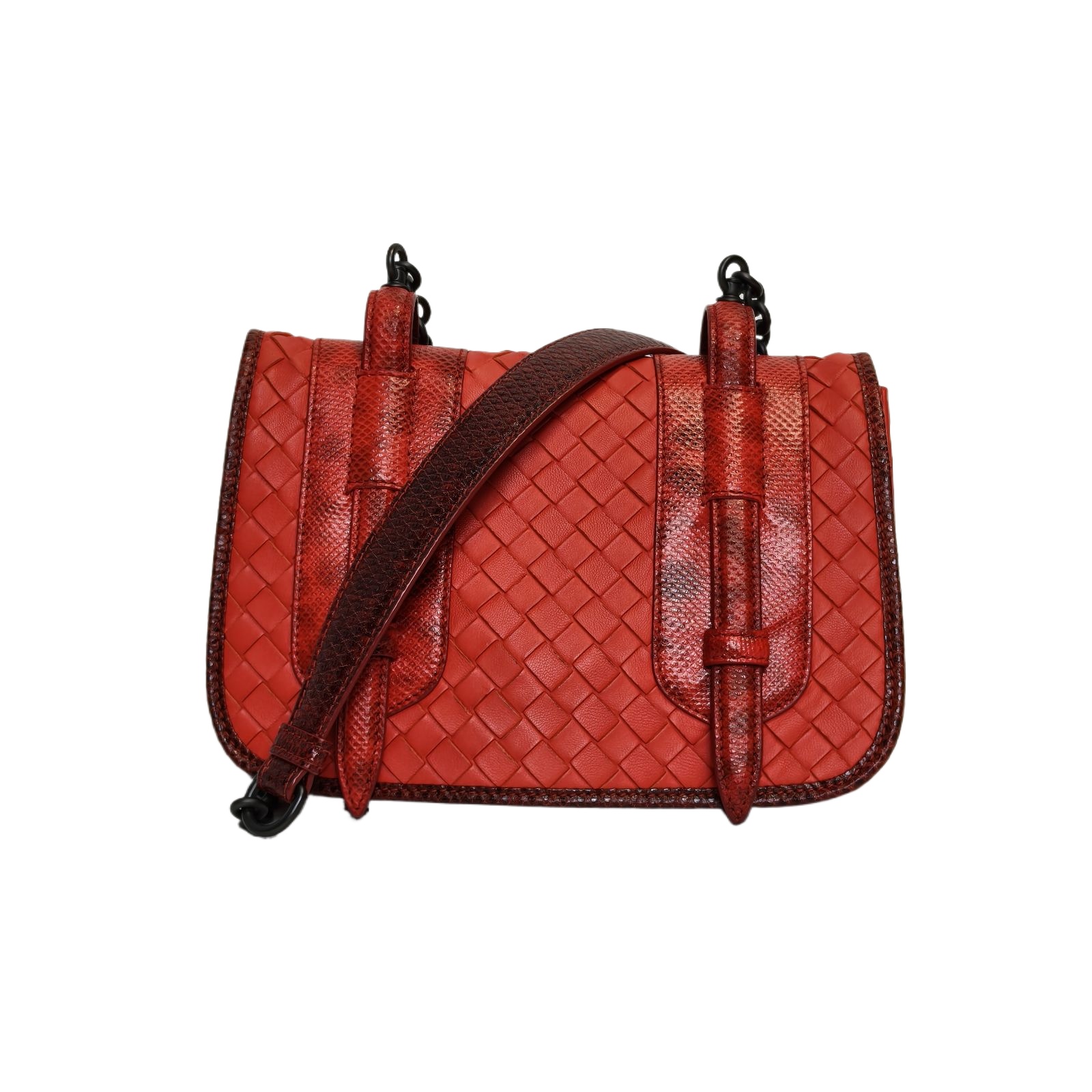BOTTEGA VENETA Shoulder Bag in Red Leather