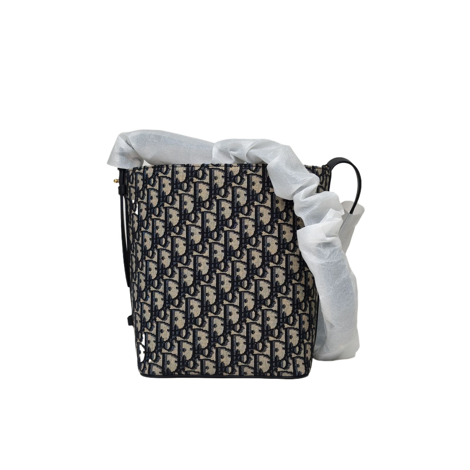 DIOR Diorstar Bucket Bag Small in Navy Canvas