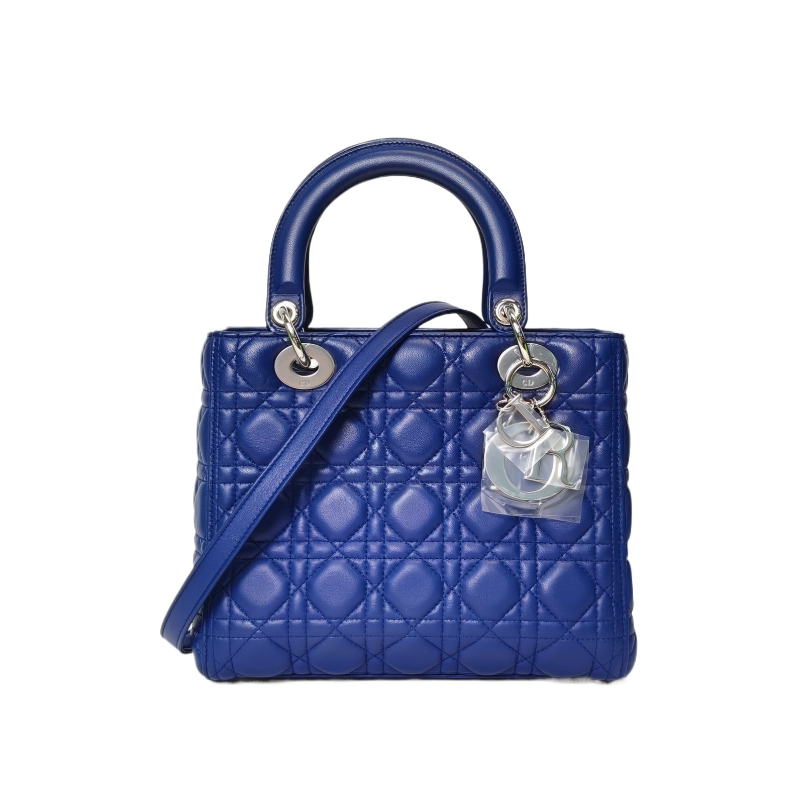 DIOR Lady Dior 5-Grid in Blue Leather