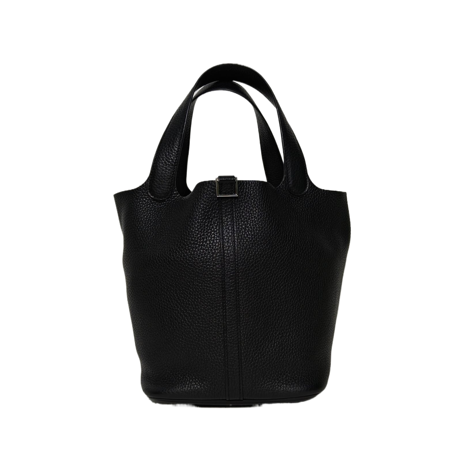 HERMES Picotin 22cm in Black Tourillon Clemence Leather