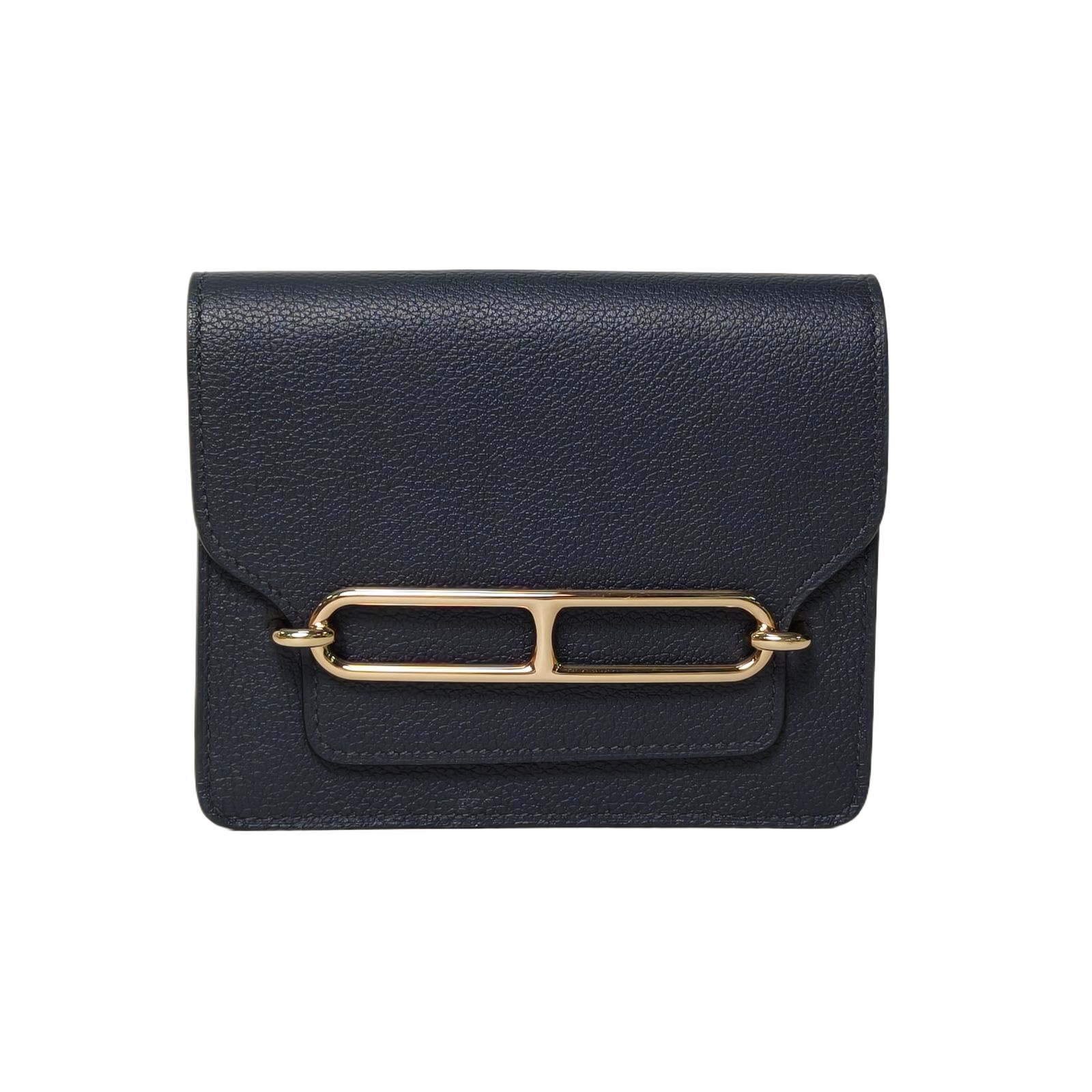 HERMES Roulis Slim Wallet in Midnight Blue Evercolor Leather