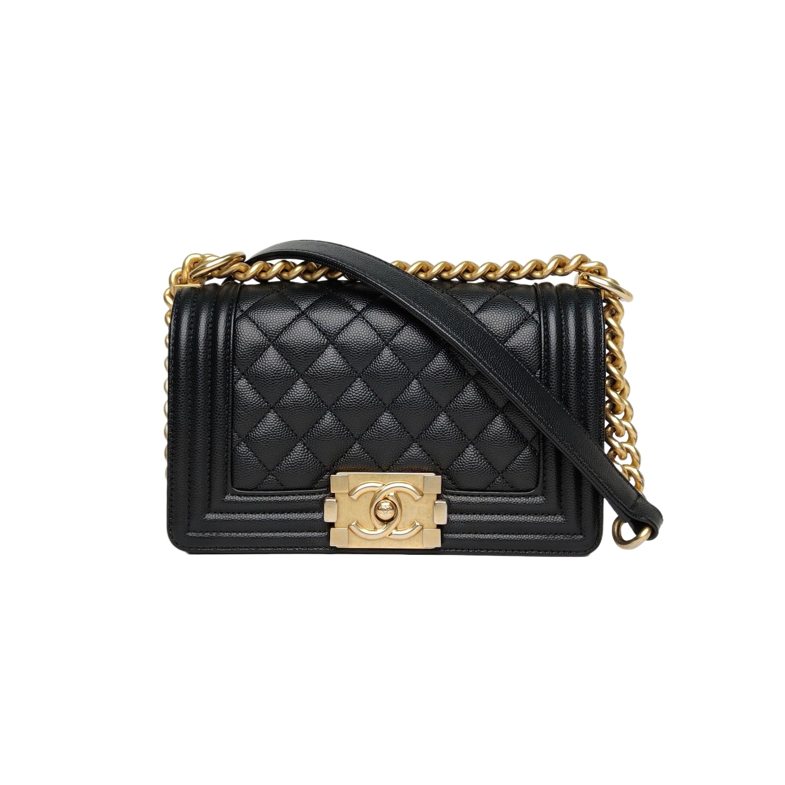 CHANEL Le Boy Small 20.5cm in Black Caviar Leather