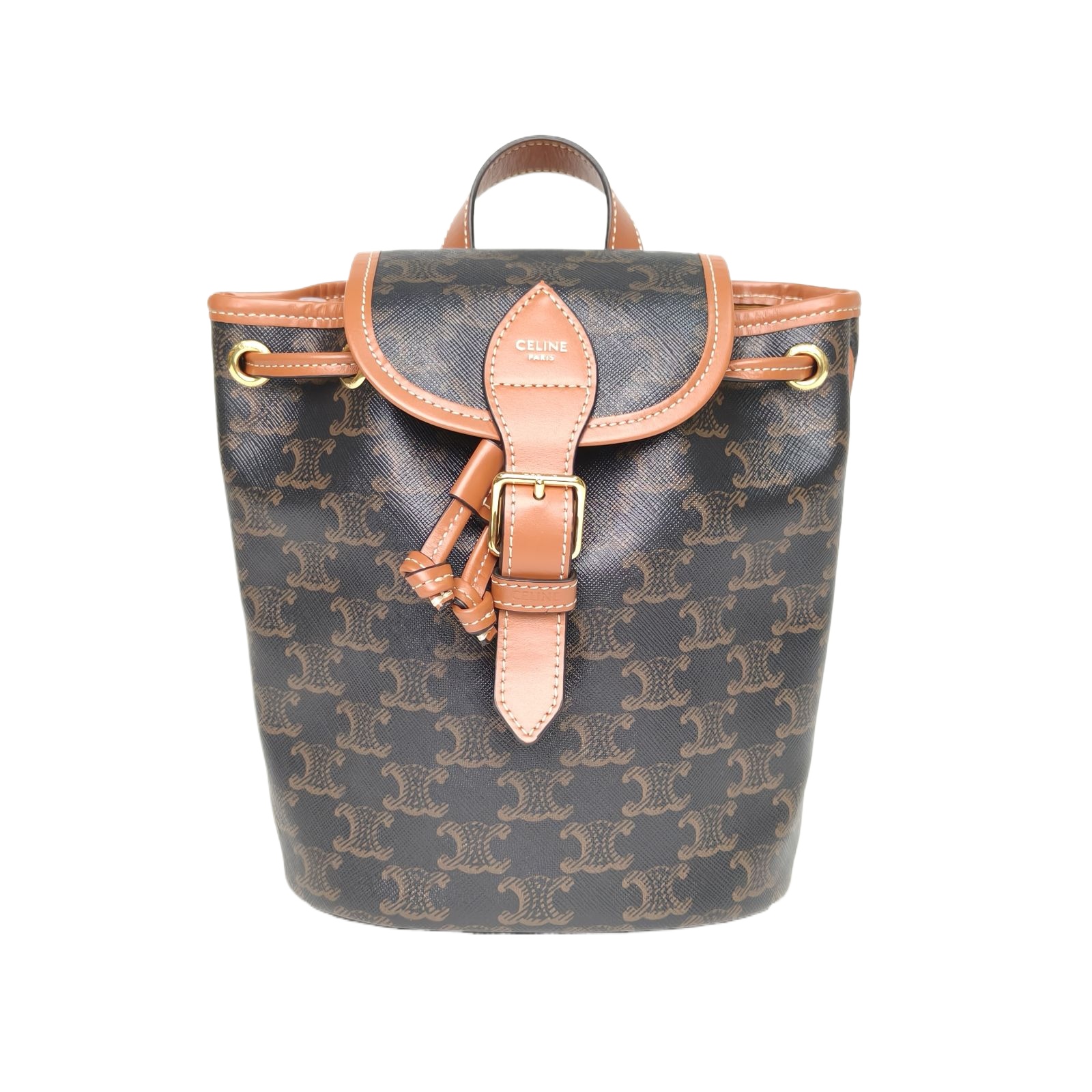 CELINE Folco Backpack Mini in Brown Monogram PVC