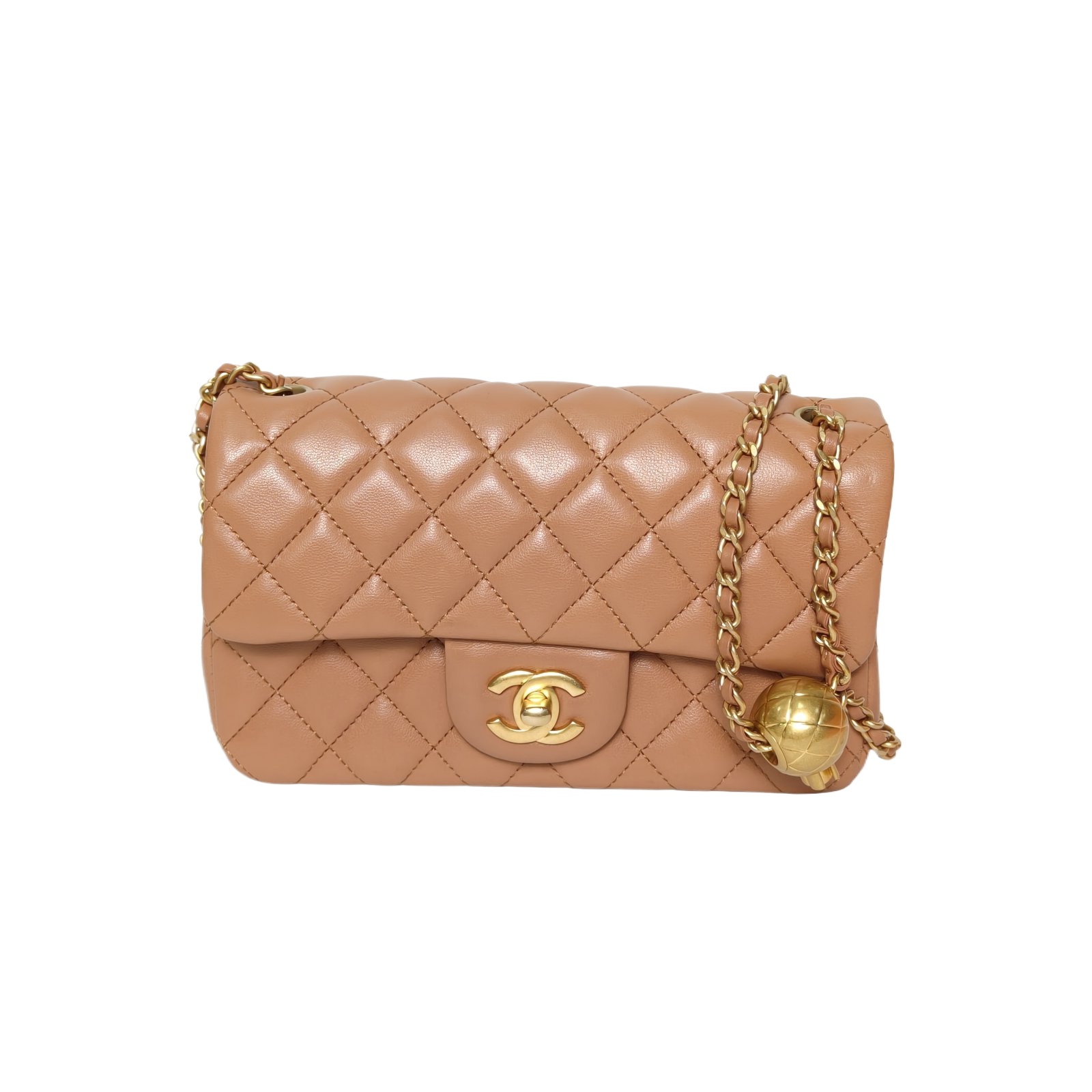 CHANEL CF Flap Bag Mini 20cm in Caramel Leather