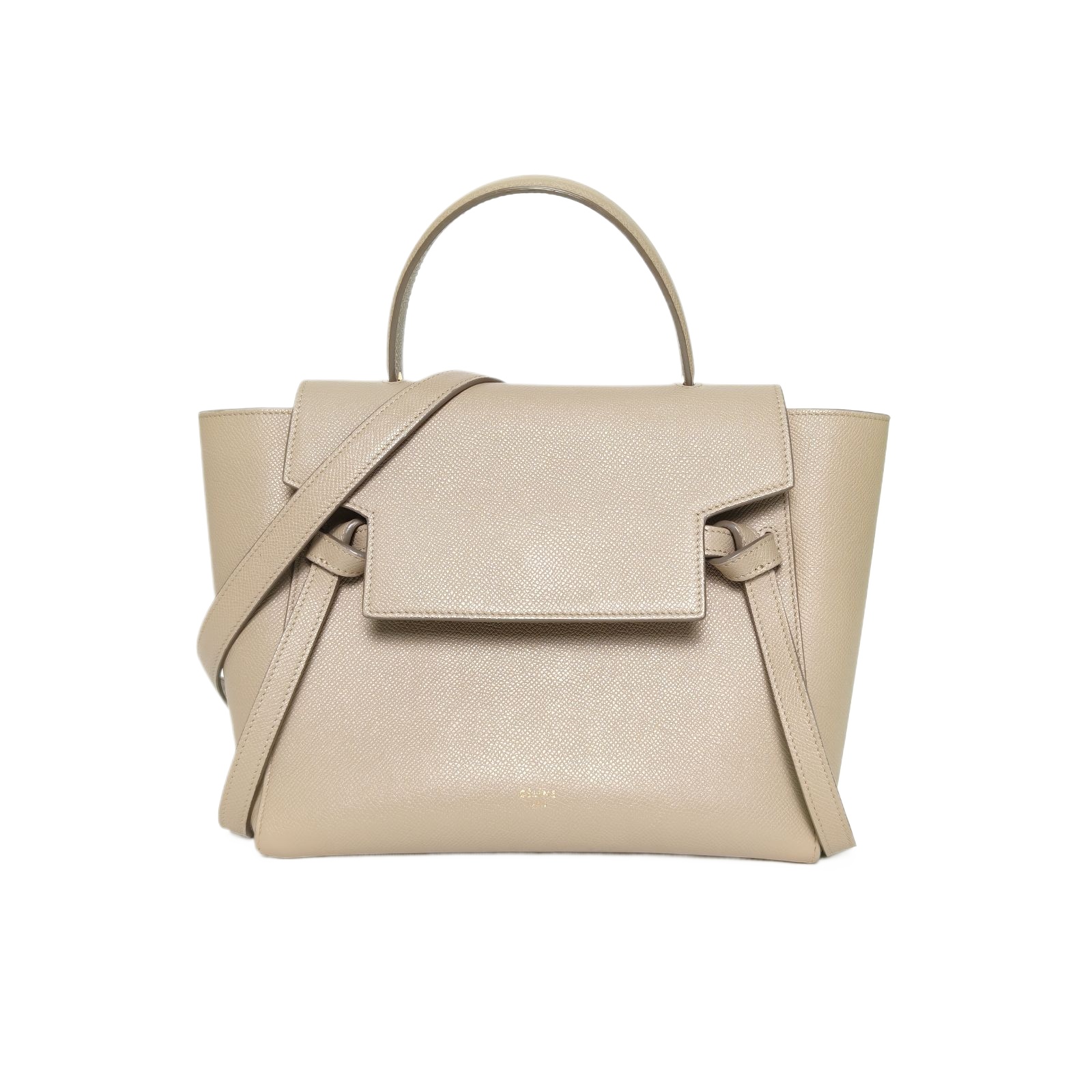CELINE Belt Bag Micro 24cm in Beige Leather