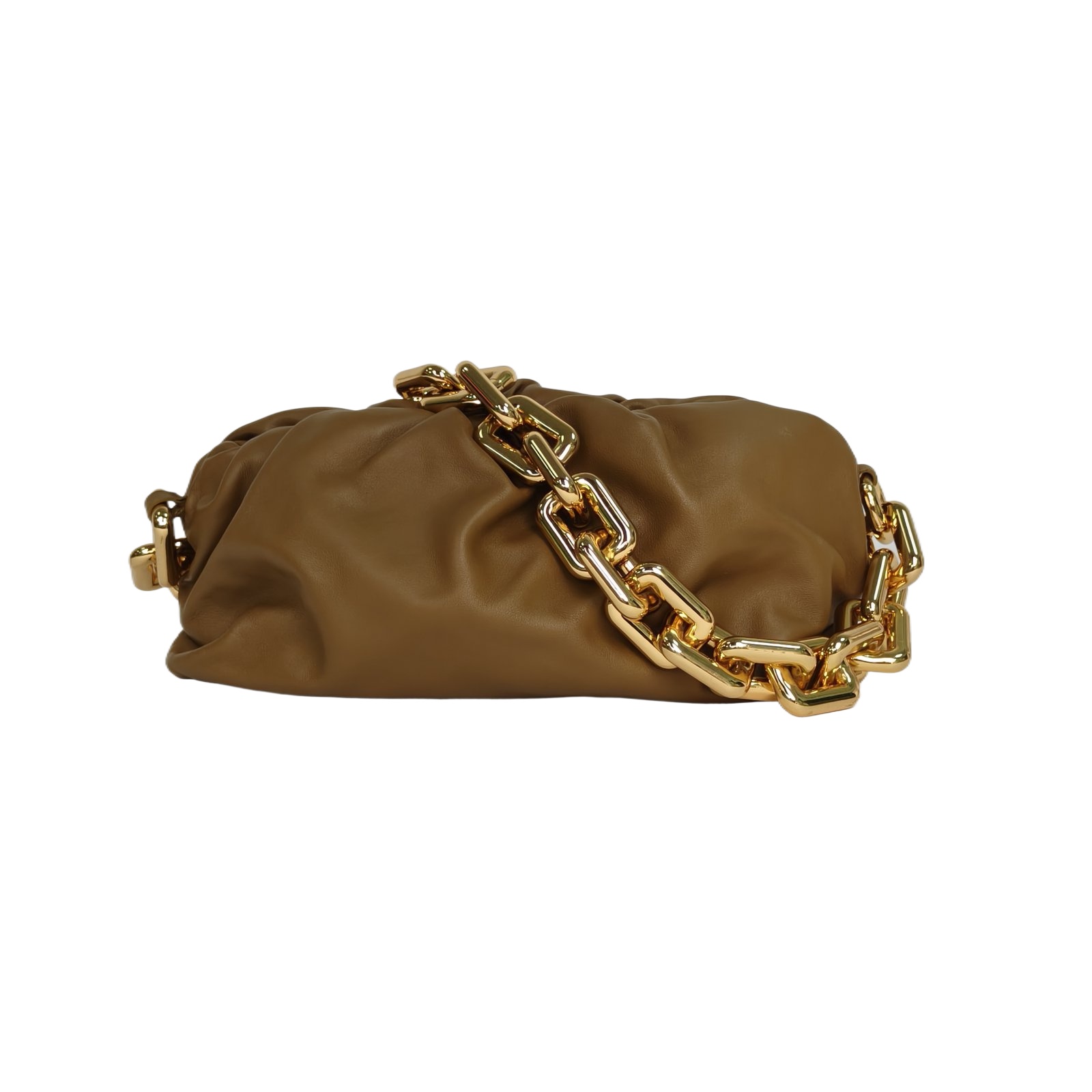 BOTTEGA VENETA The Chain Pouch in Brown Leather