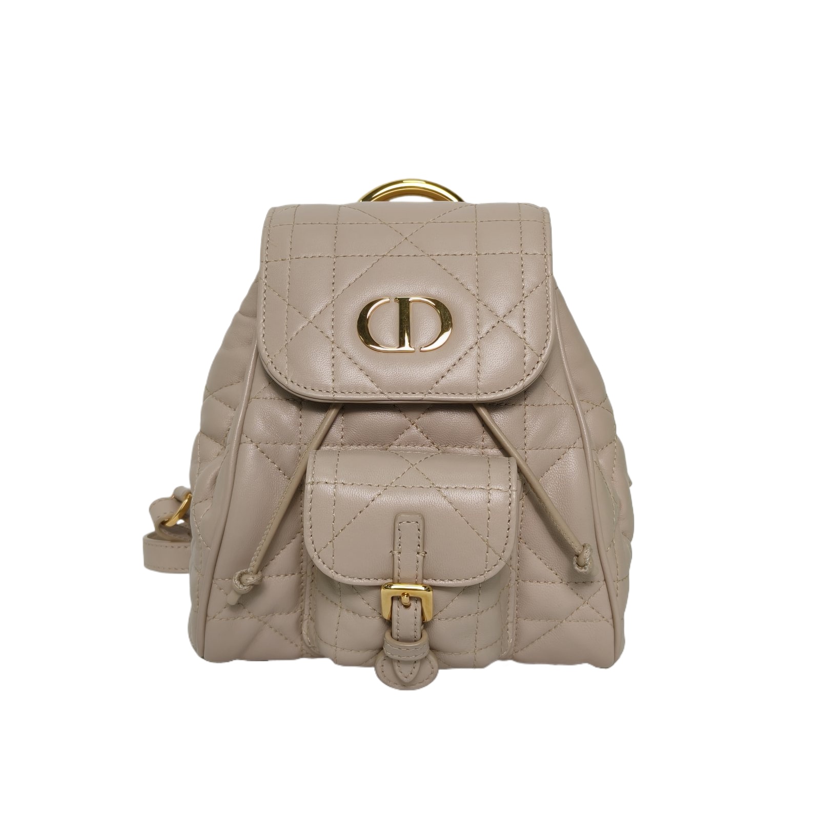 DIOR Caro Small Backpack in Nude Leather
