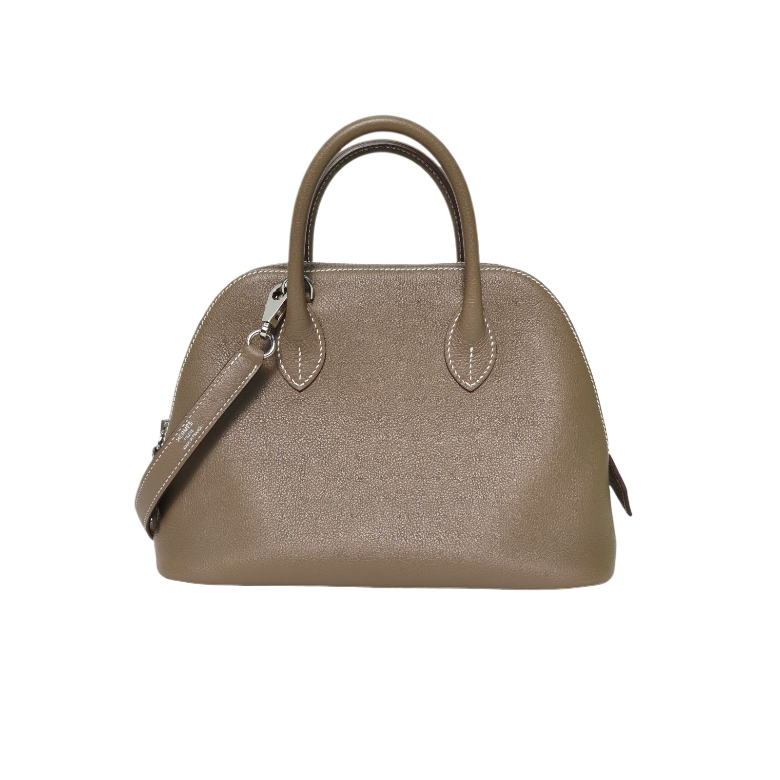 HERMES Bolide 25cm in 18 Elephant Gray Evercolor Leather