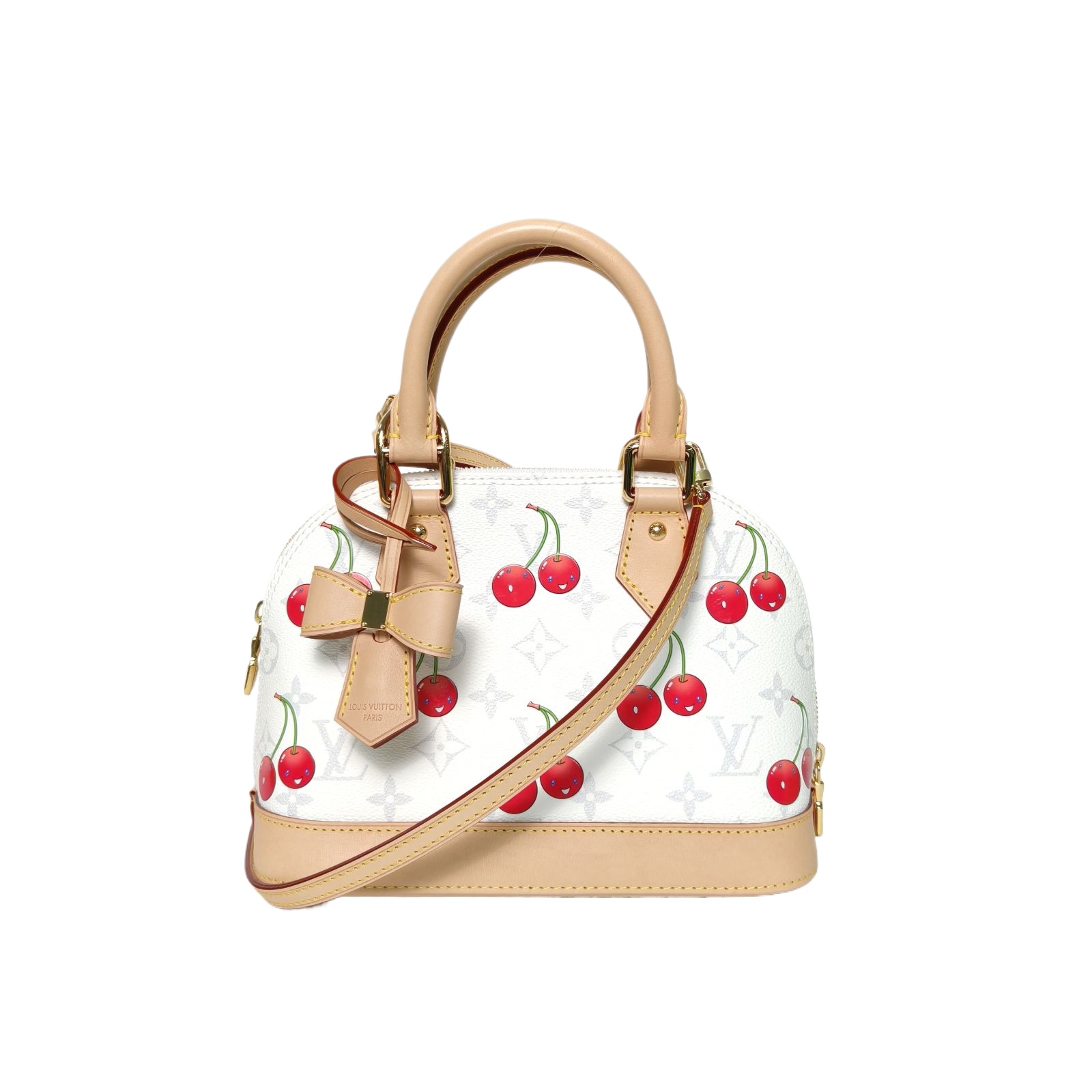 LOUIS VUITTON x TAKASHI MURAKAMI ALMA BB 23.5cm in White PVC