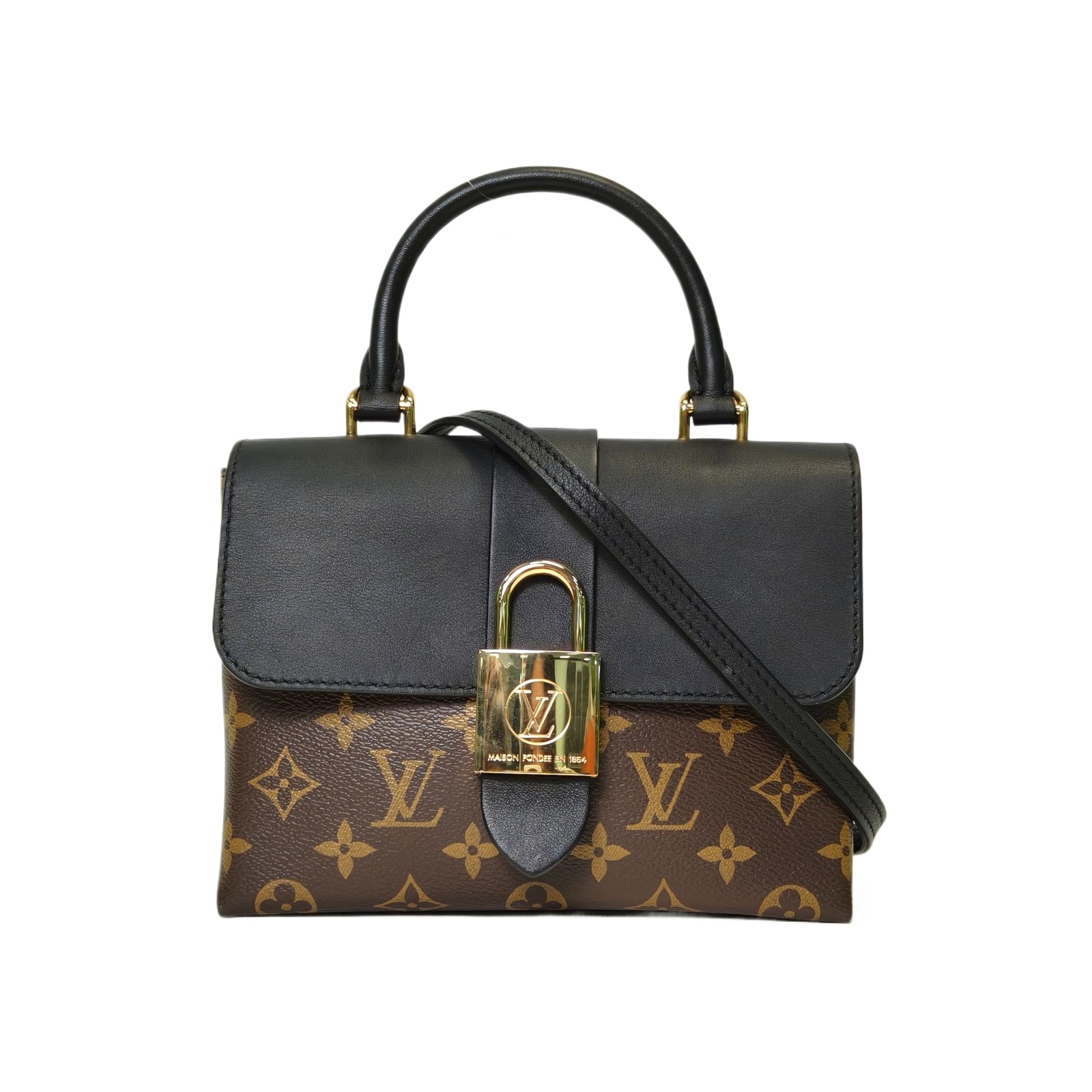 LOUIS VUITTON Locky BB 20cm in Black PVC