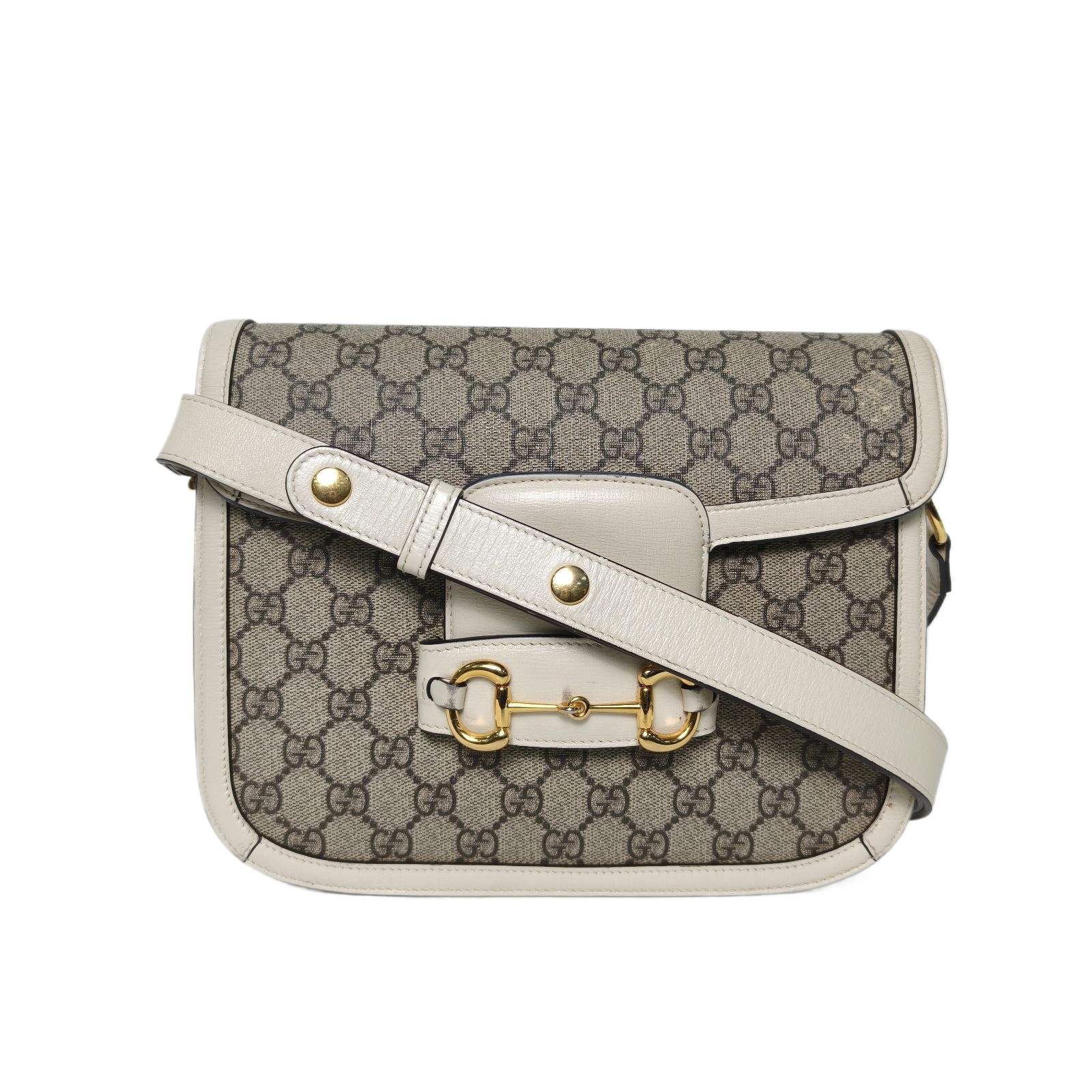 GUCCI Horsebit 1955 Saddle Bag Mini 25 in Canvas