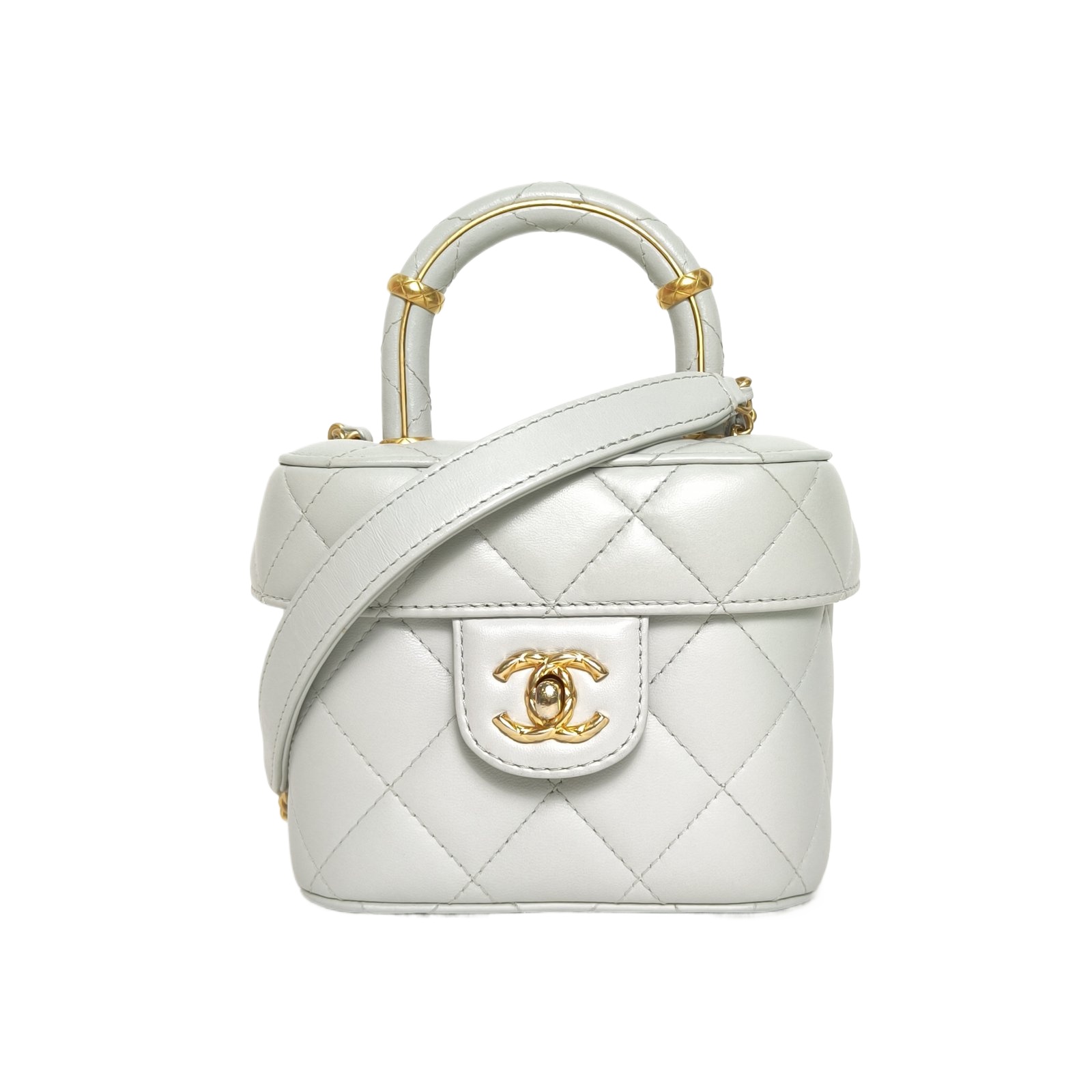 CHANEL Handle Bag 23S Mini in Leather