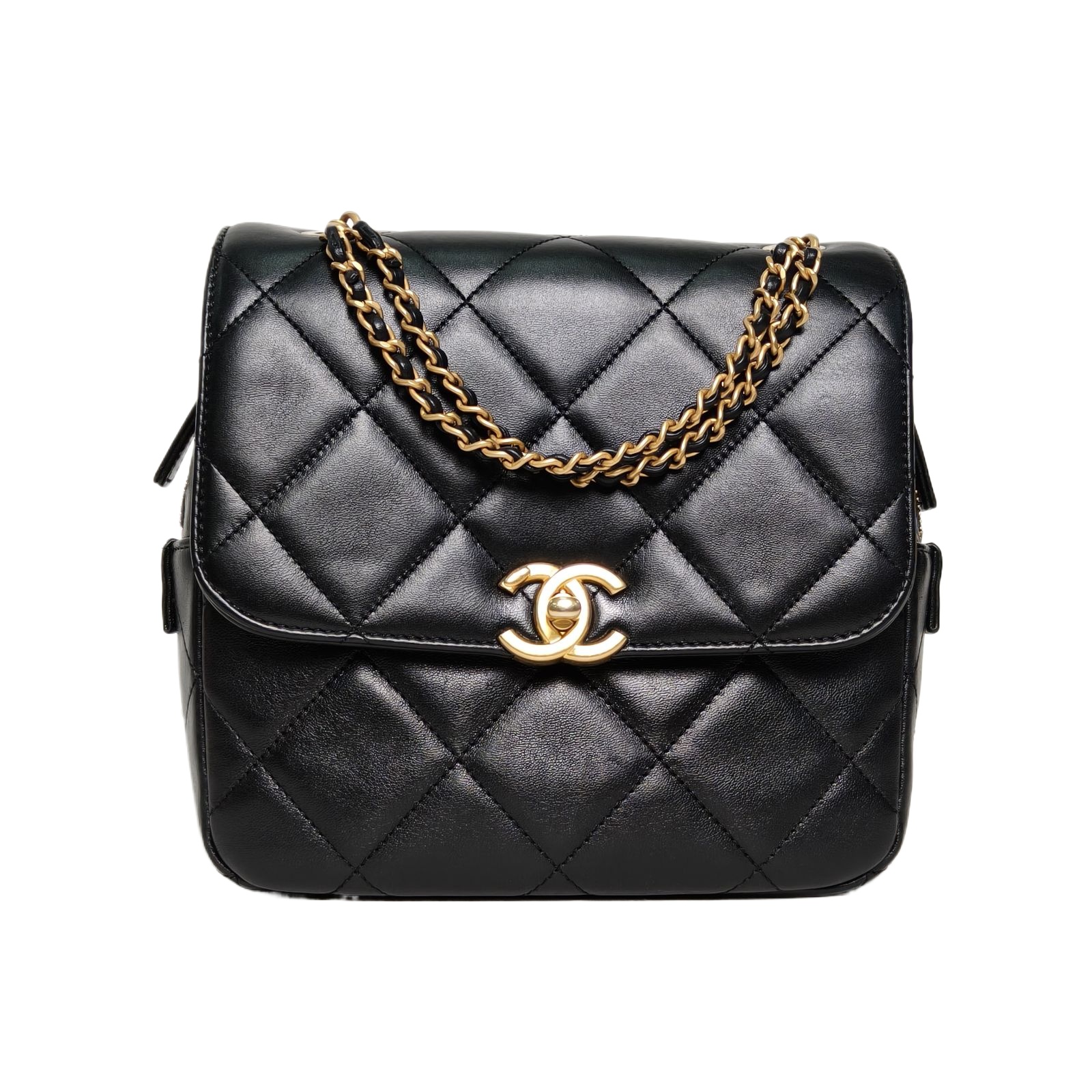 CHANEL Ado Backpack 20cm in Black Leather