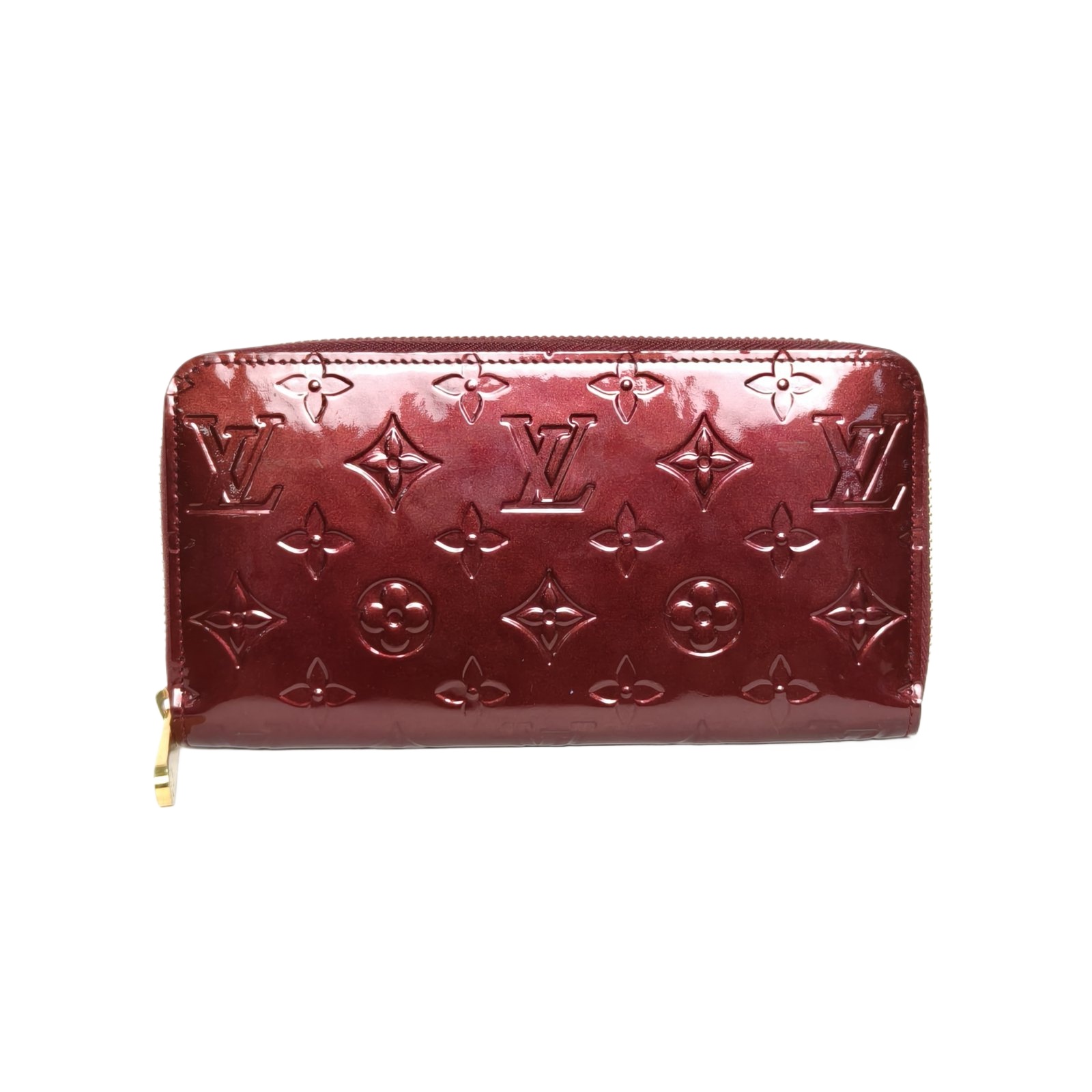 LOUIS VUITTON Vintage Cosmetic Pouch in Red Patent Leather