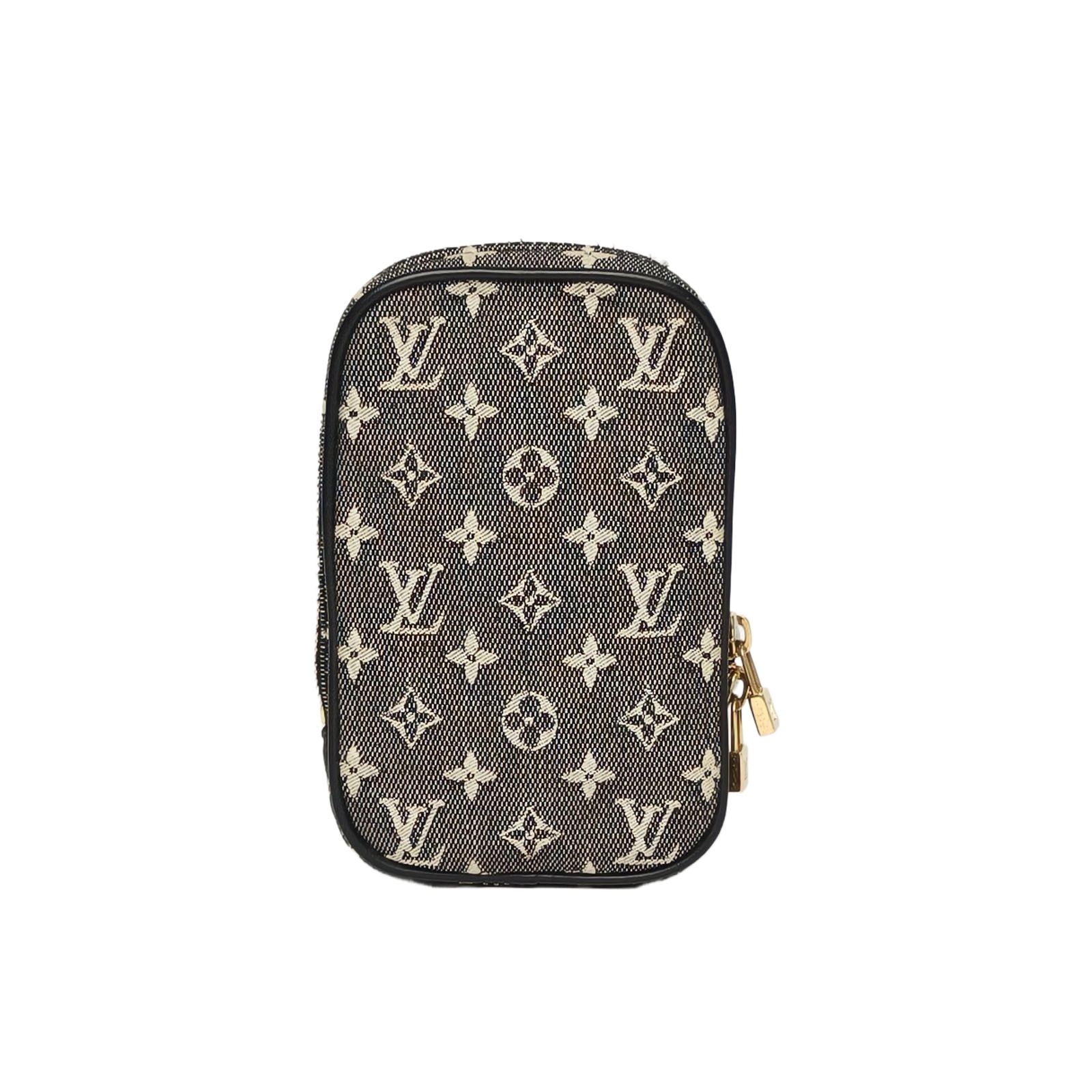 LOUIS VUITTON Vintage Phone Bag in Black Denim