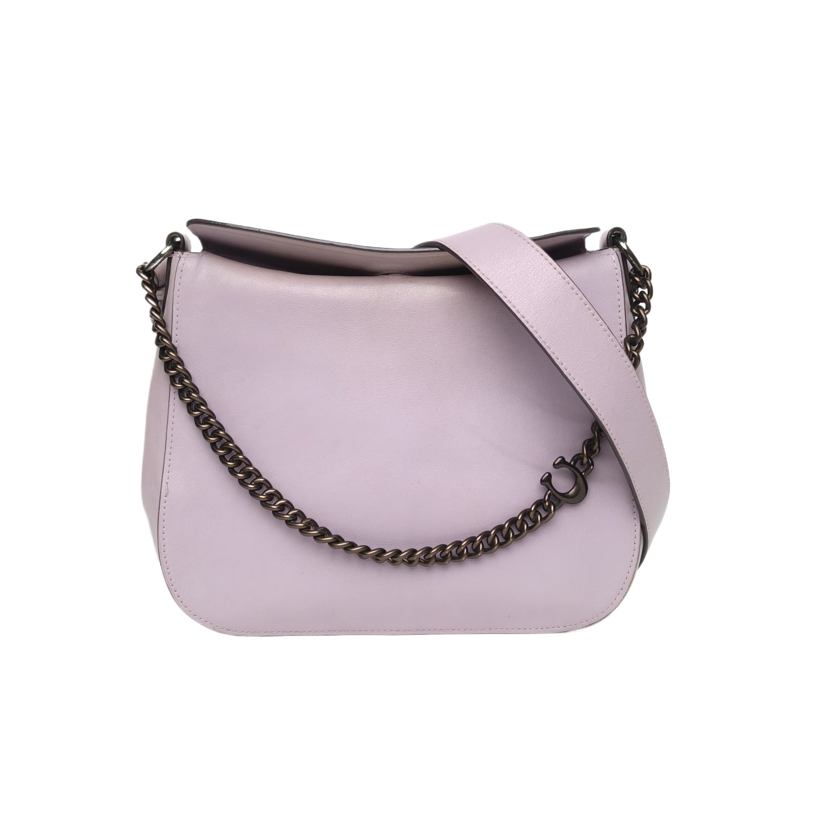 Coach Purple Leather Crossbody Bag with Gunmetal Hardware