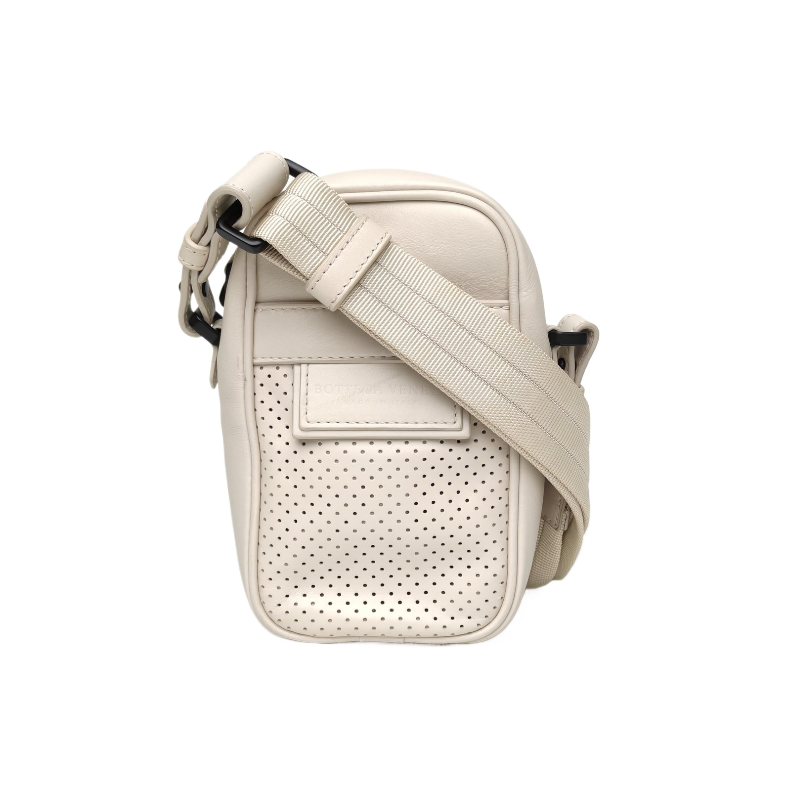 Bottega Veneta Pearl Gray Leather Crossbody Bag