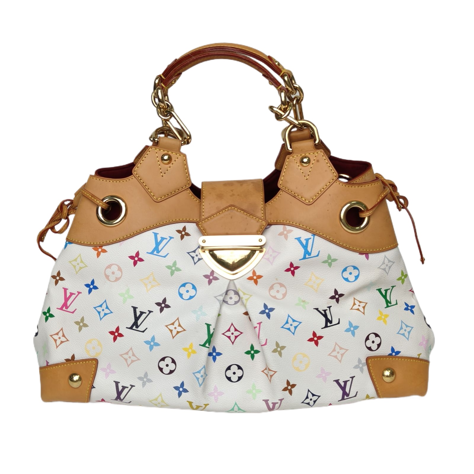 Louis Vuitton Usula 2007 Handbag in White Multicolor PVC