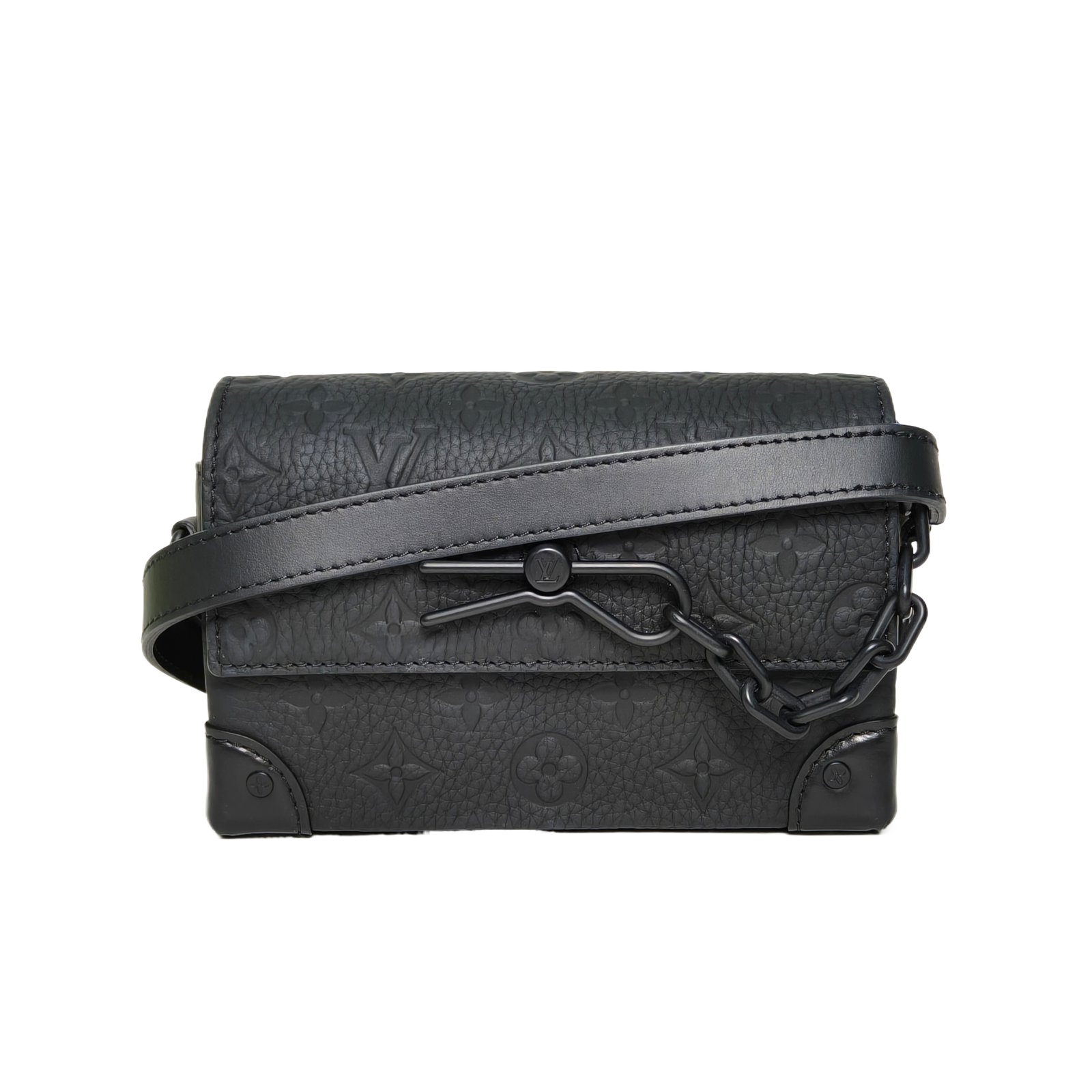 Louis Vuitton Steamer Box Bag in Black Leather