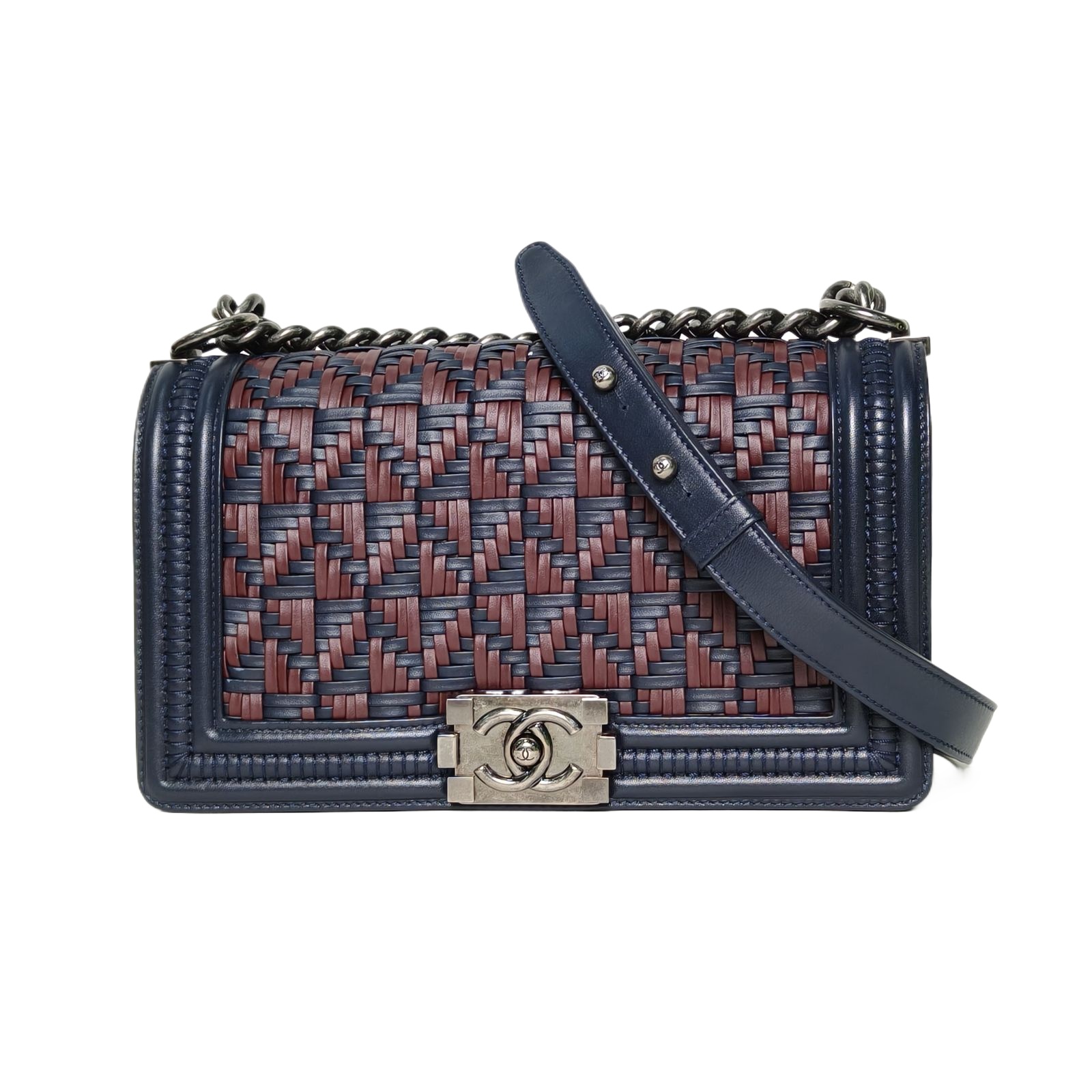 Chanel Leboy Medium 25cm Bag in Two-Tone Leather