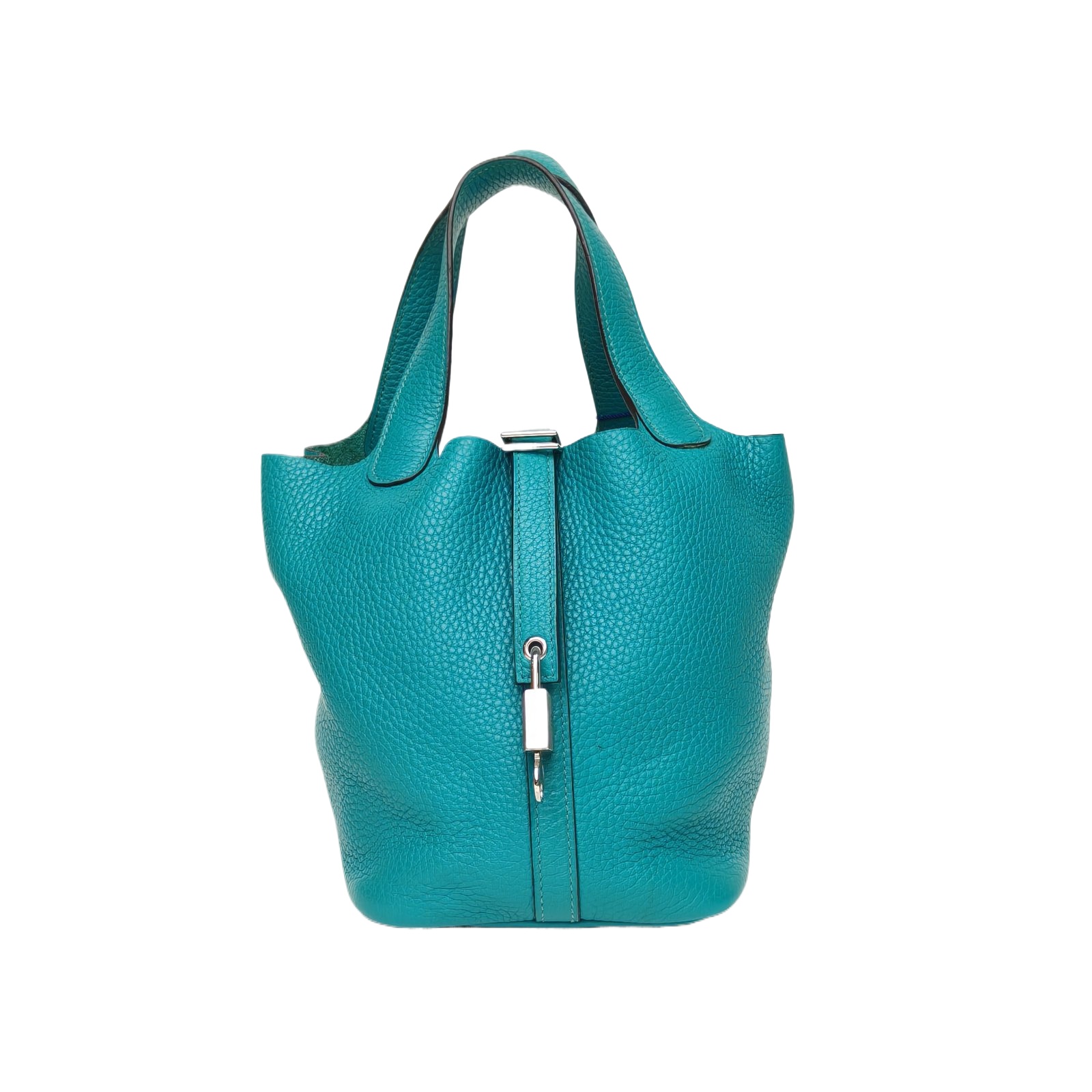 Hermes Picotin 18 Bleu Paon Clemence Leather