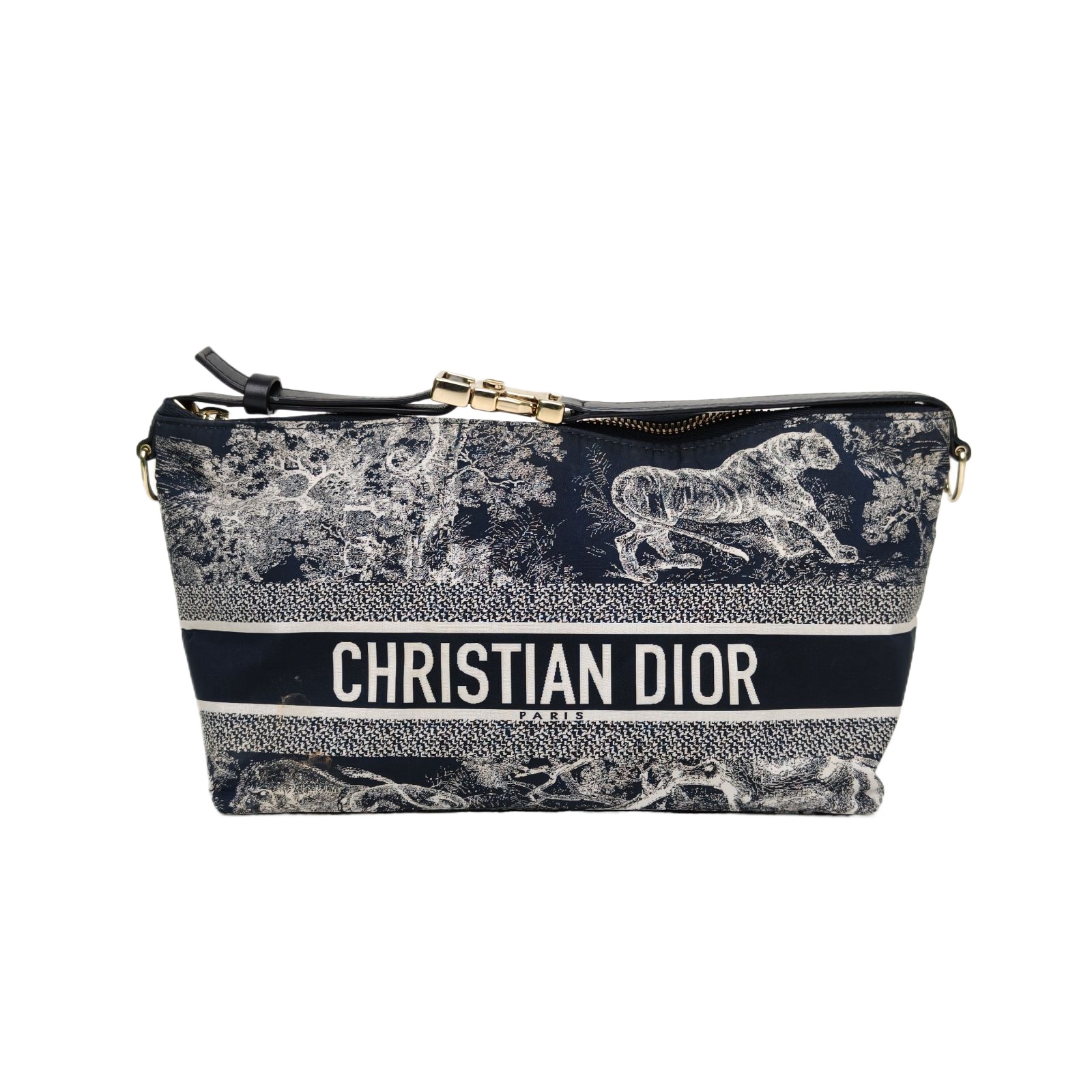 Dior DiorTravel Nomad Medium 22 Blue Canvas Clutch Bag
