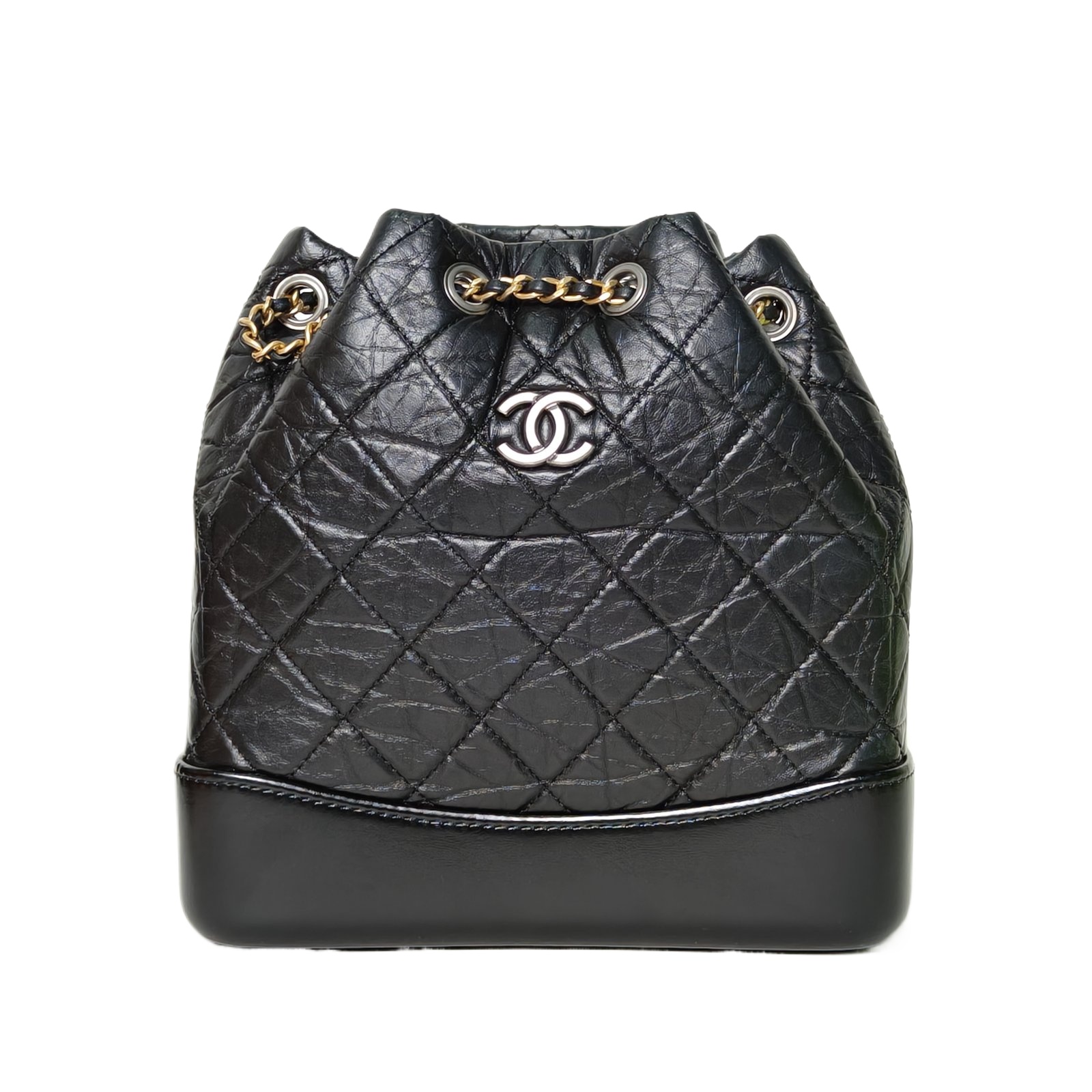 Chanel Gabrielle Backpack Small 22.5cm in Black Leather