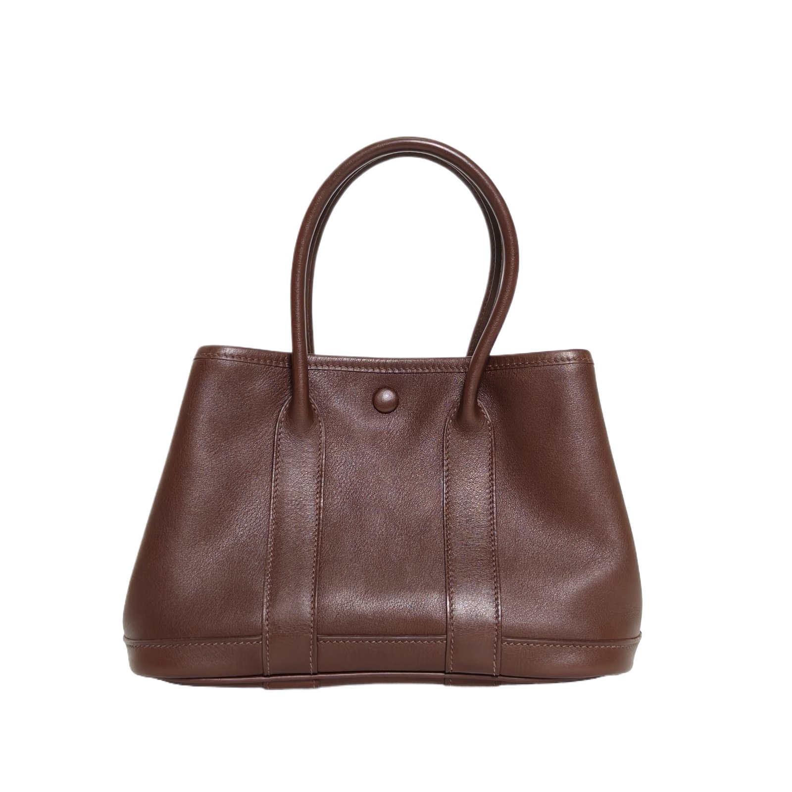 Hermes Mini Garden Party 23cm in 47 Marron Swift Leather