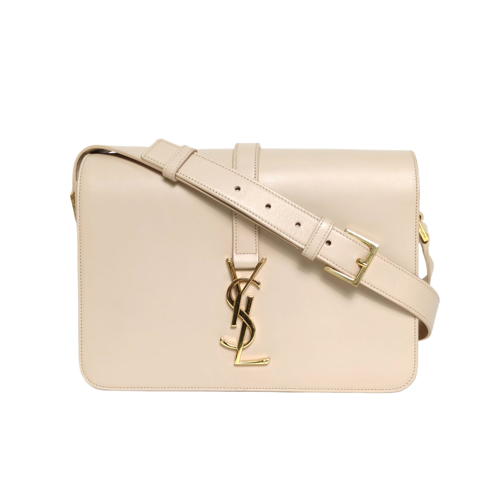 YSL Solferino Medium 25cm in Milk Tea Leather