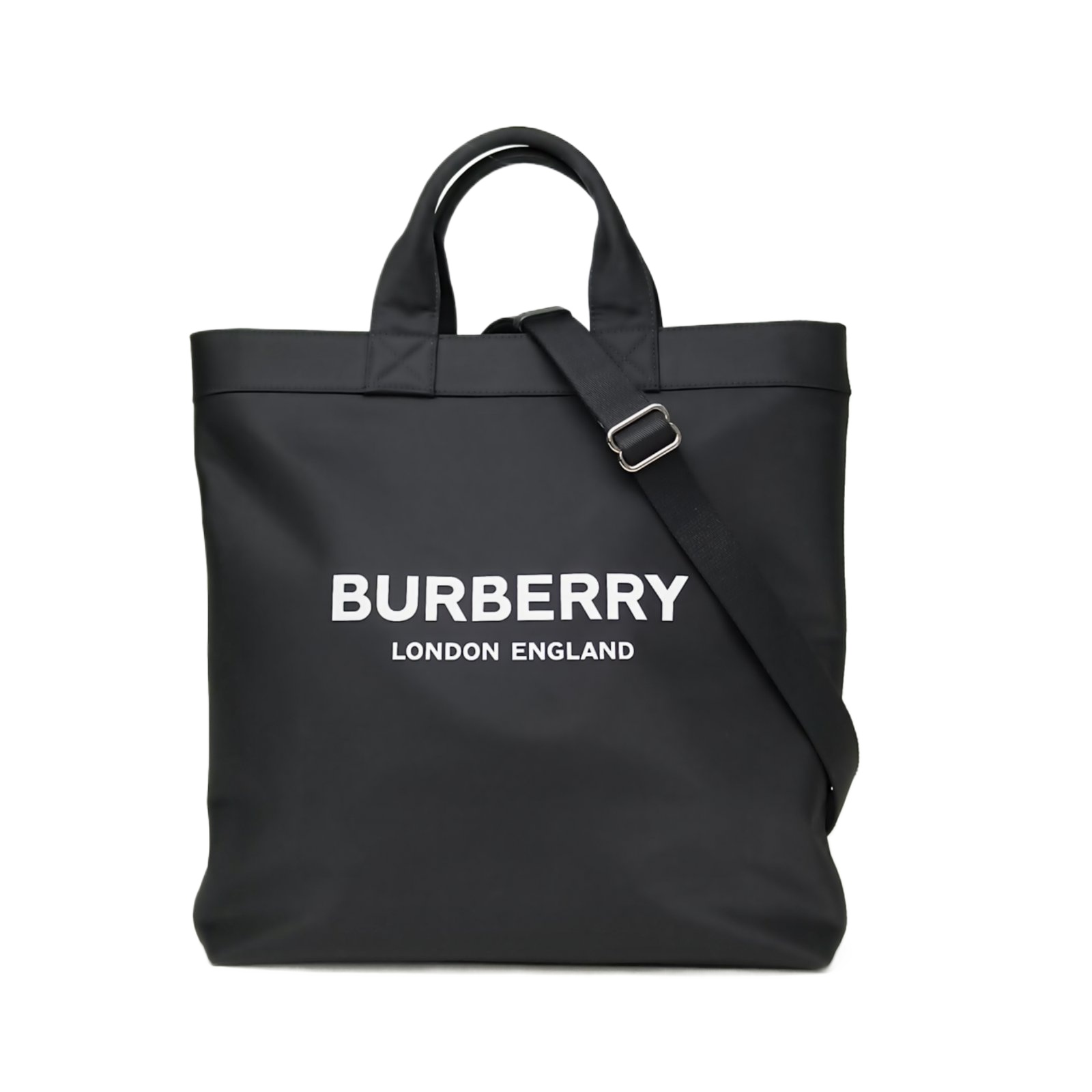 Burberry Logo Tote Bag in Black Nylon