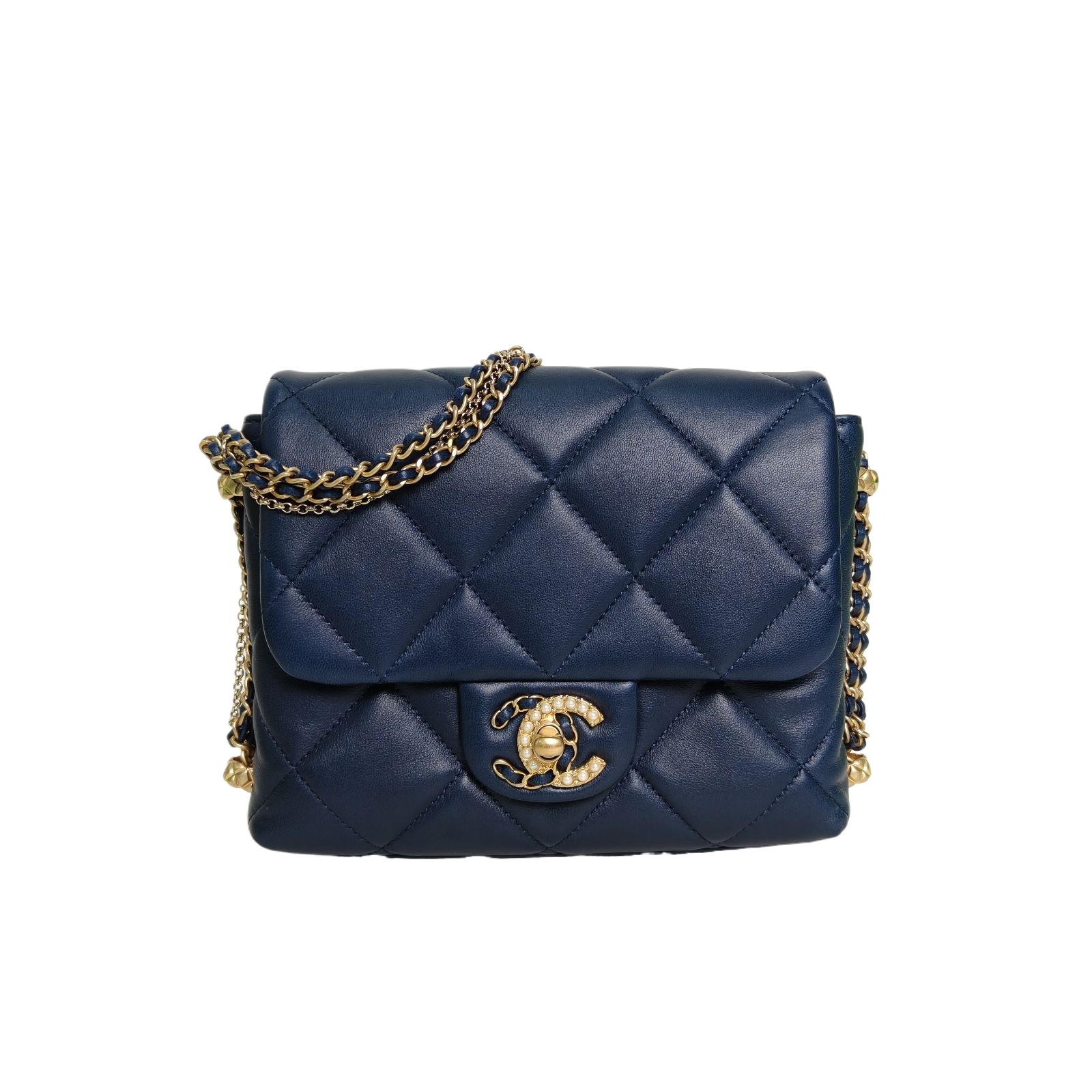 Chanel Classic Flap 19 in Dark Blue Leather