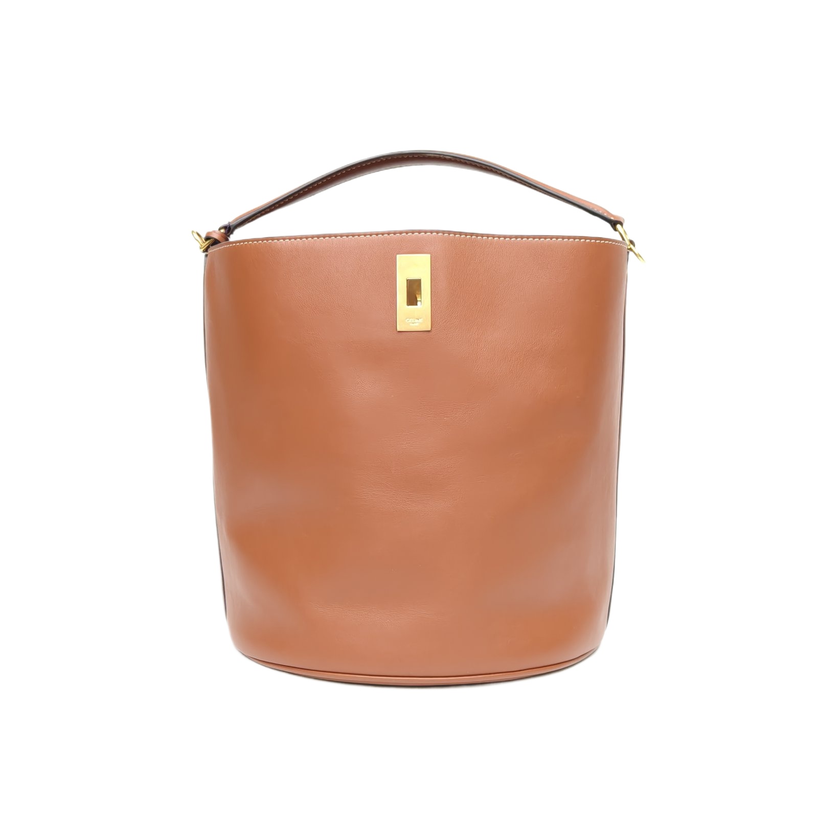 Celine Bucket 16 Medium 23cm in Brown Leather