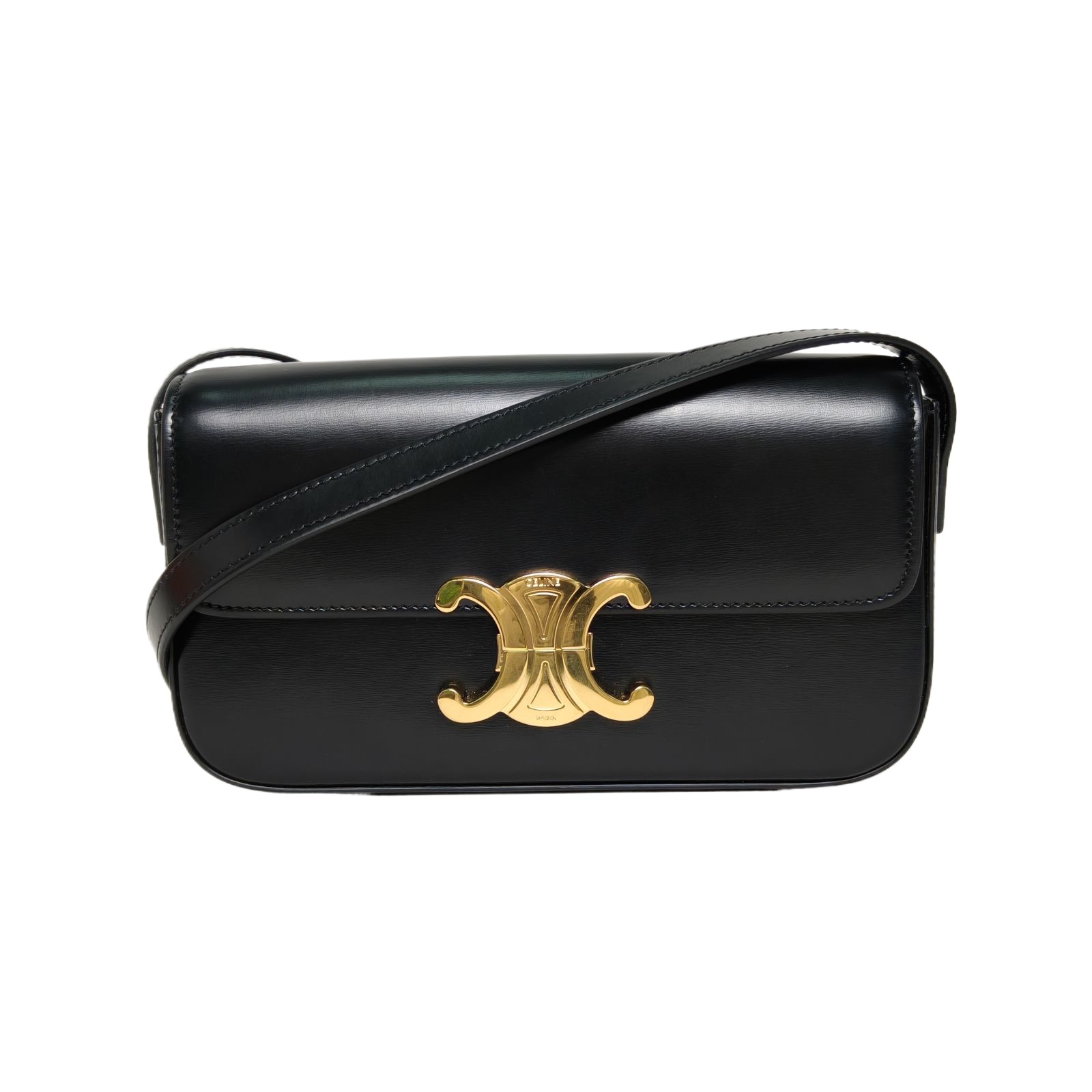 Celine Triomphe 20cm in Black Leather