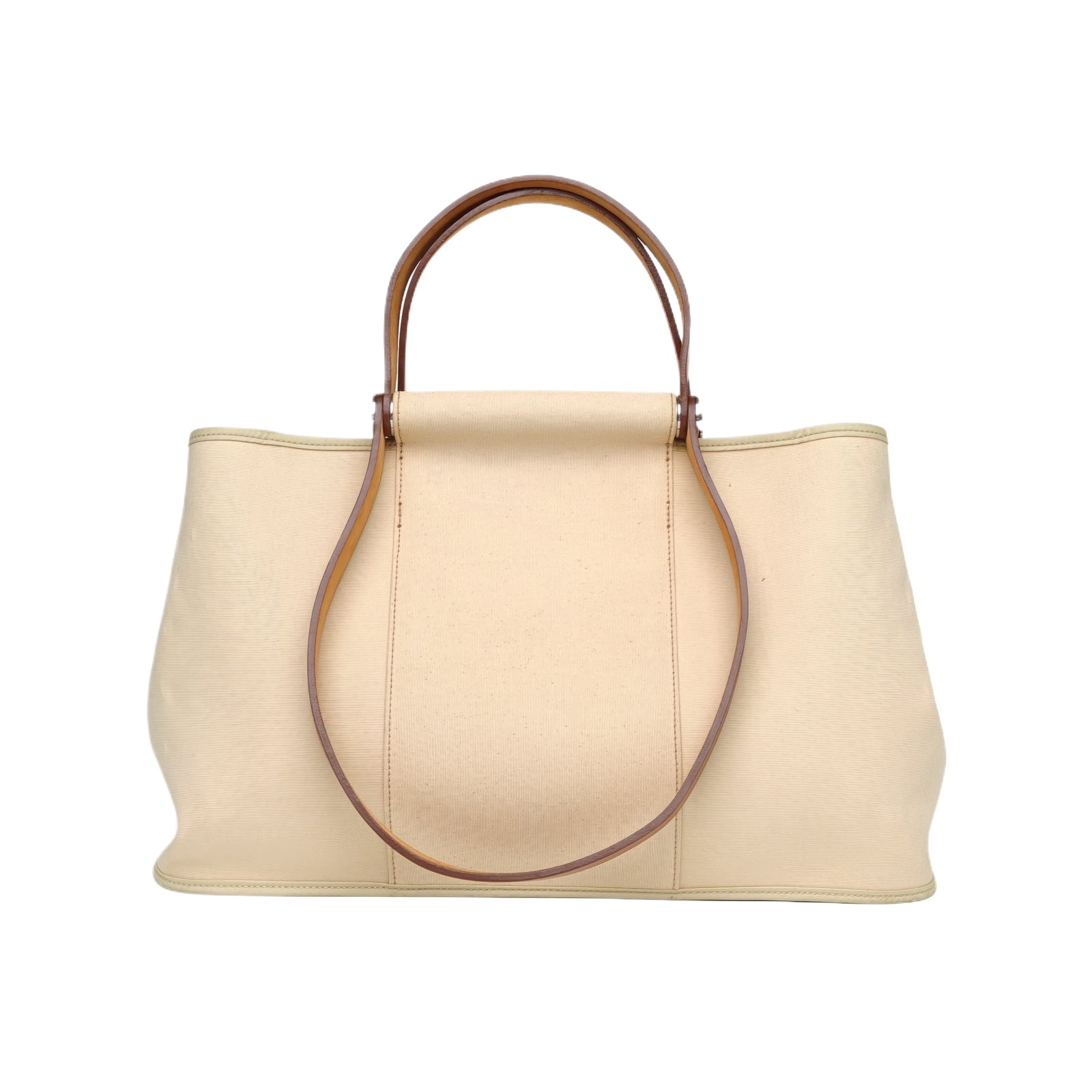 Hermes Cabag 39 in Beige Canvas