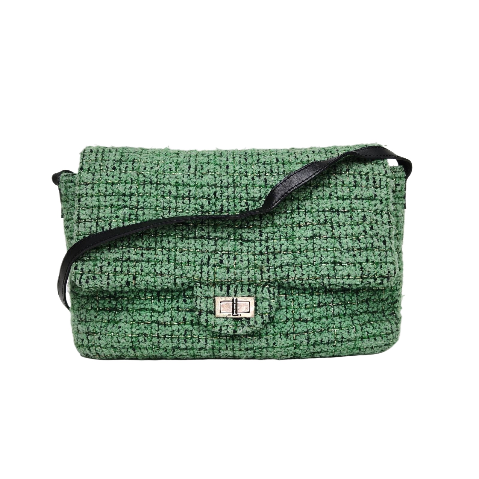 Chanel 2.55 Airport Bag 38cm in Green Tweed