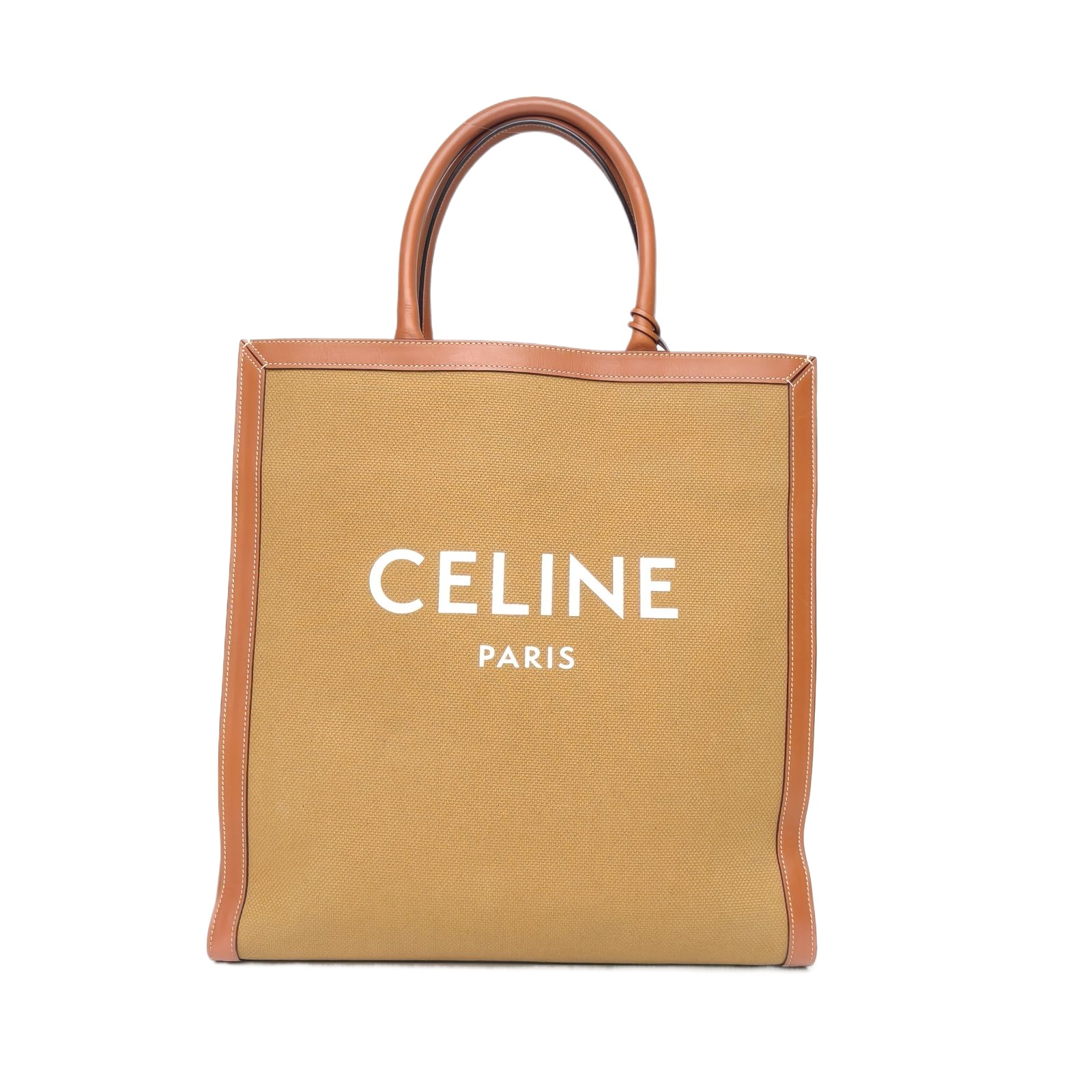 Celine Cabas Large 37cm in Brown Leather/Canvas