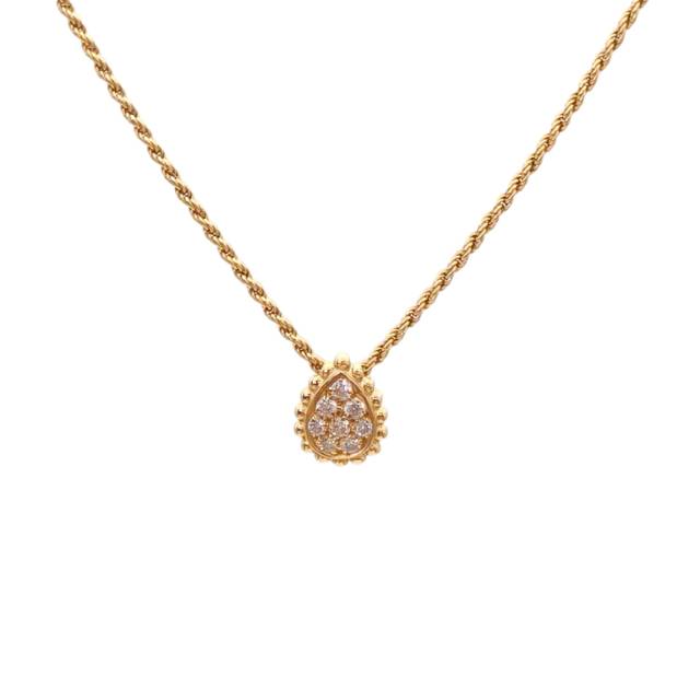 BOUCHERON Serpent Bohème Water Drop Necklace With Diamonds 18K Yellow Gold
