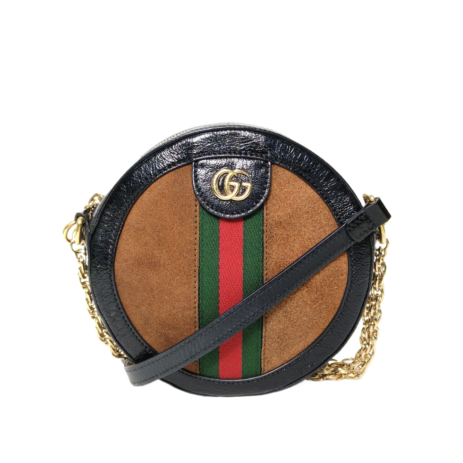 Gucci Ophidia Round 18cm in Suede/Leather