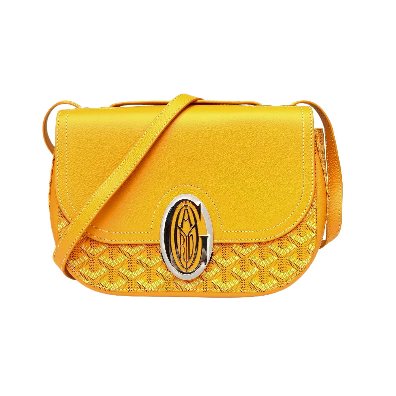 Goyard 233 Saddle Bag 26cm in Yellow PVC