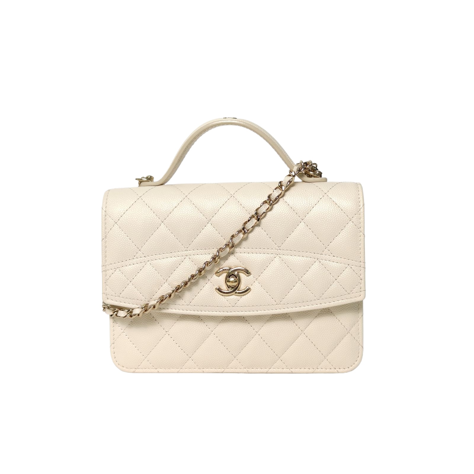 Chanel 25C Flap 18cm in Ivory Leather