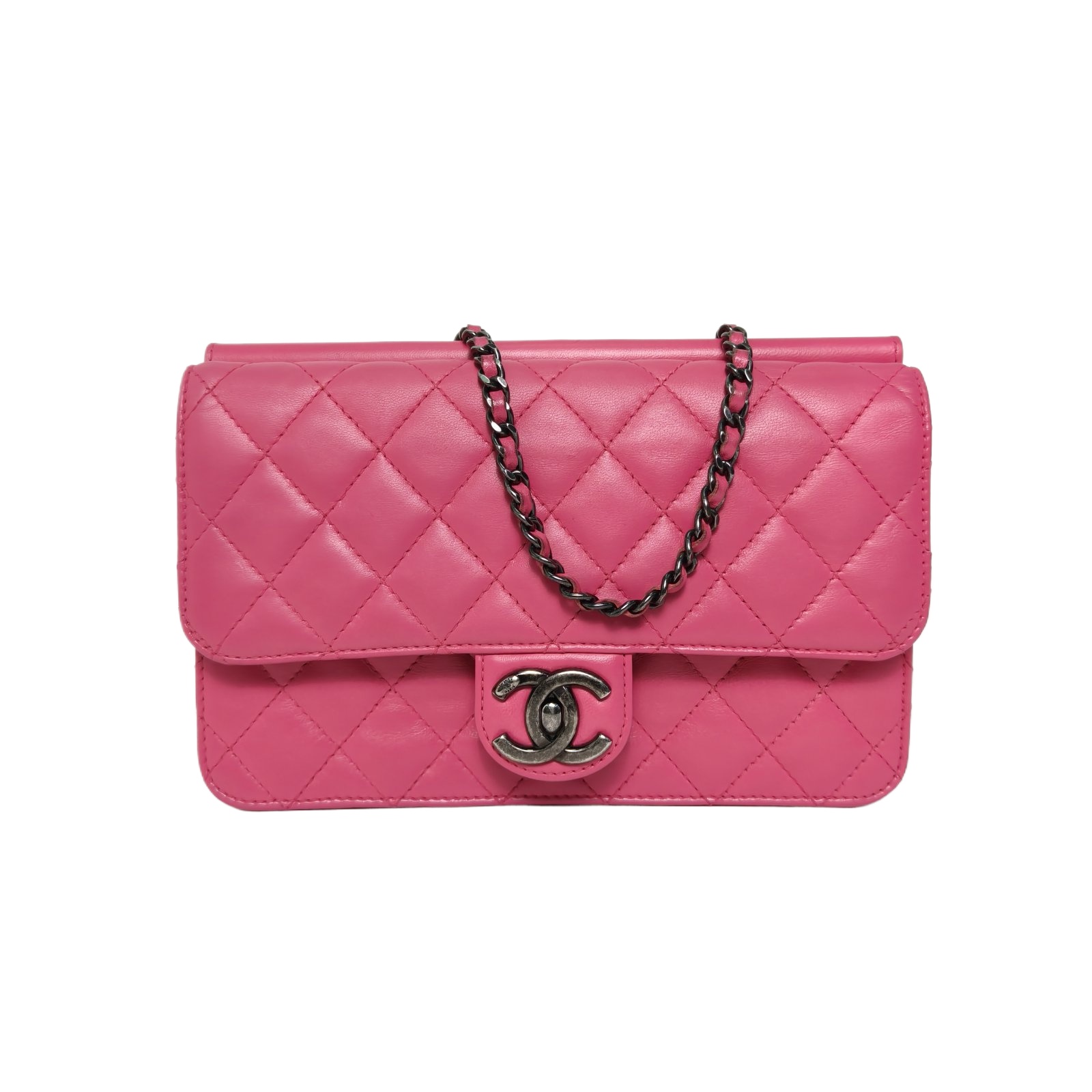 Chanel Seasonal WOC in Pink Quilted Leather