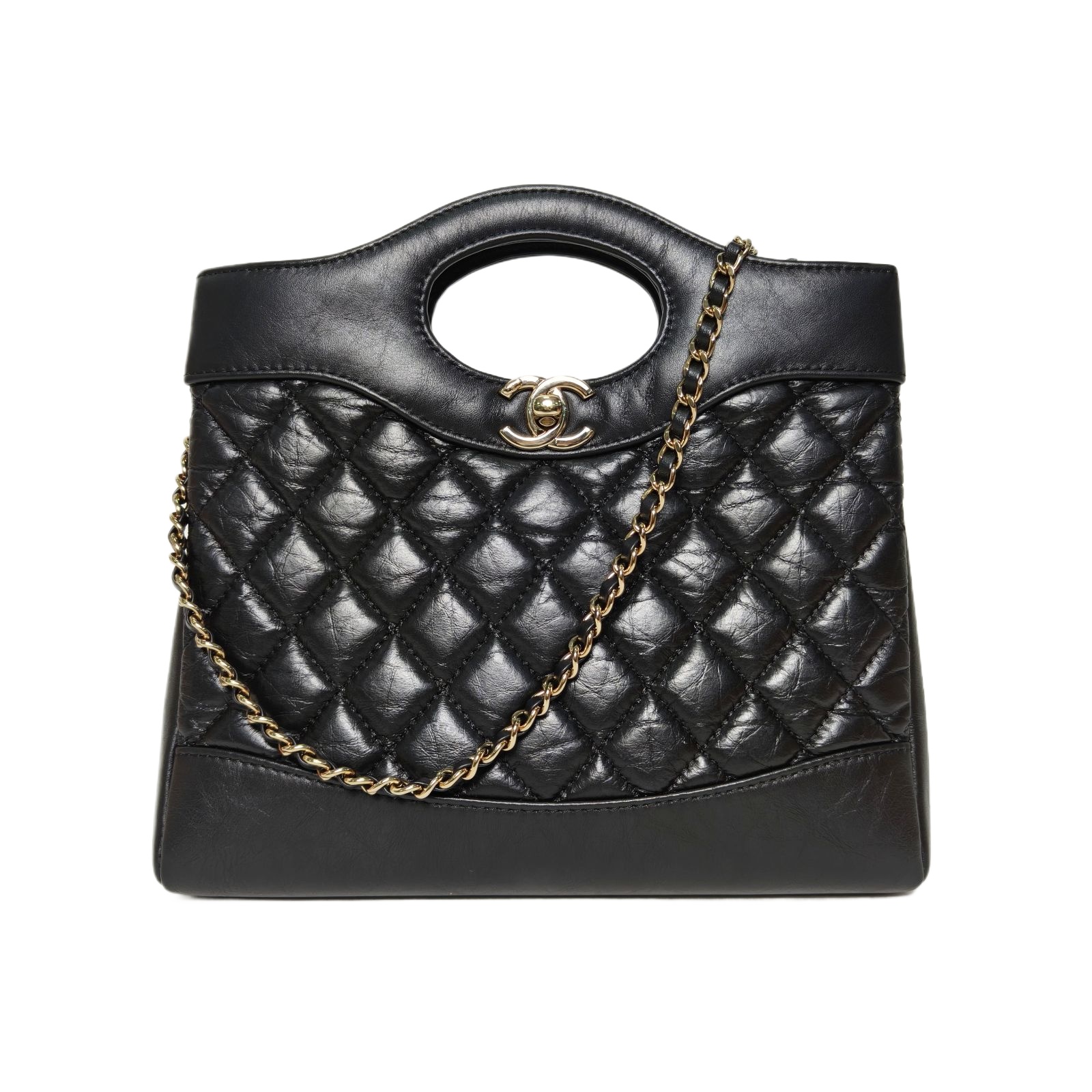 Chanel 31Bag Mini 22cm Black Quilted Leather