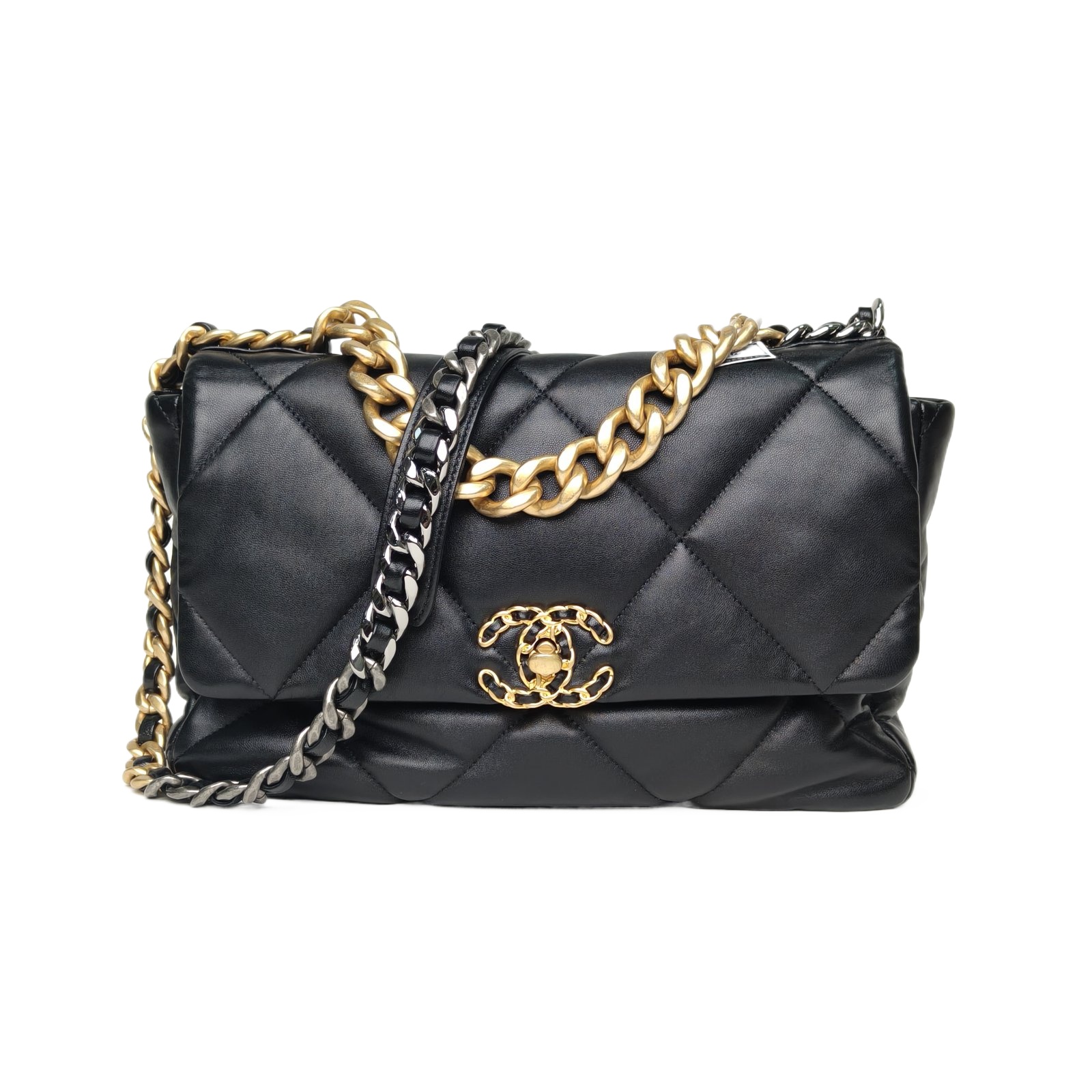 Chanel 19 Bag Medium 30cm Black Quilted Leather